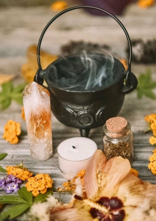 Mabon cauldron citrine incense