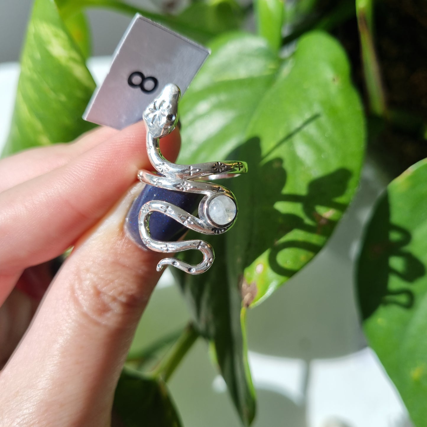 Moonstone Serpent Ring - Sparrow and Fox