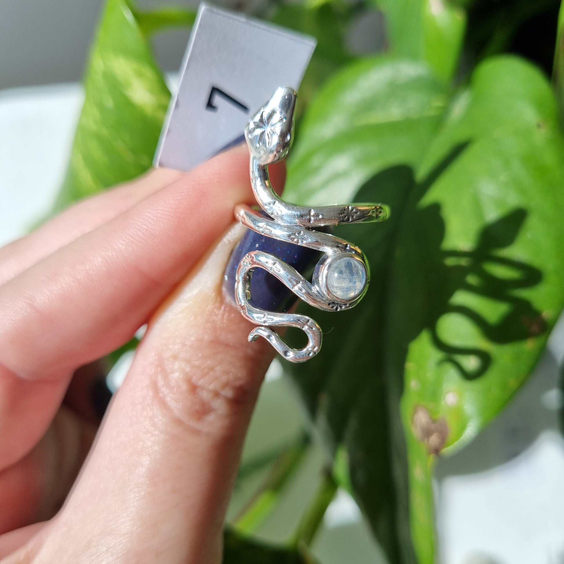 Moonstone Serpent Ring - Sparrow and Fox