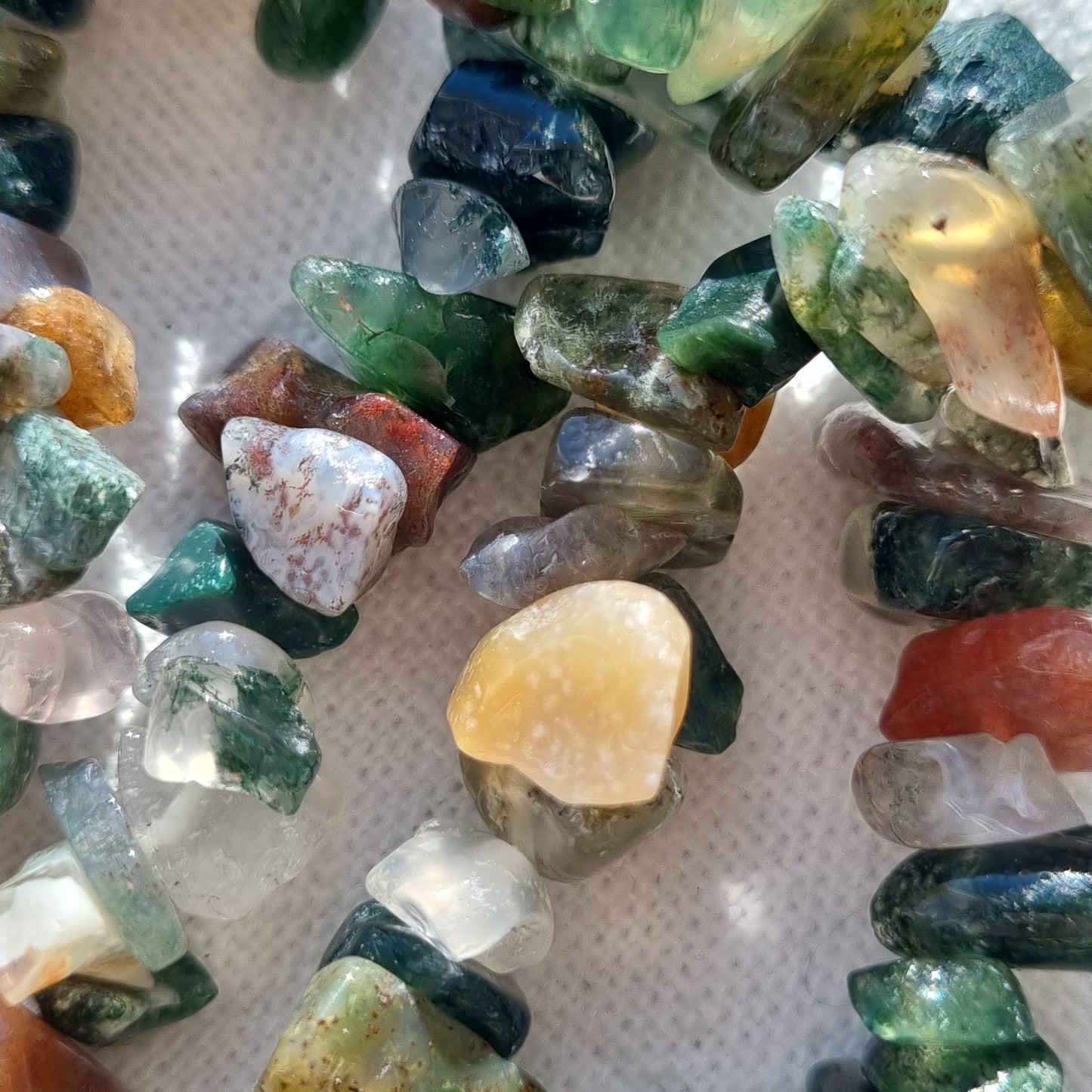 Moss Agate Chip Bracelet - Sparrow and Fox