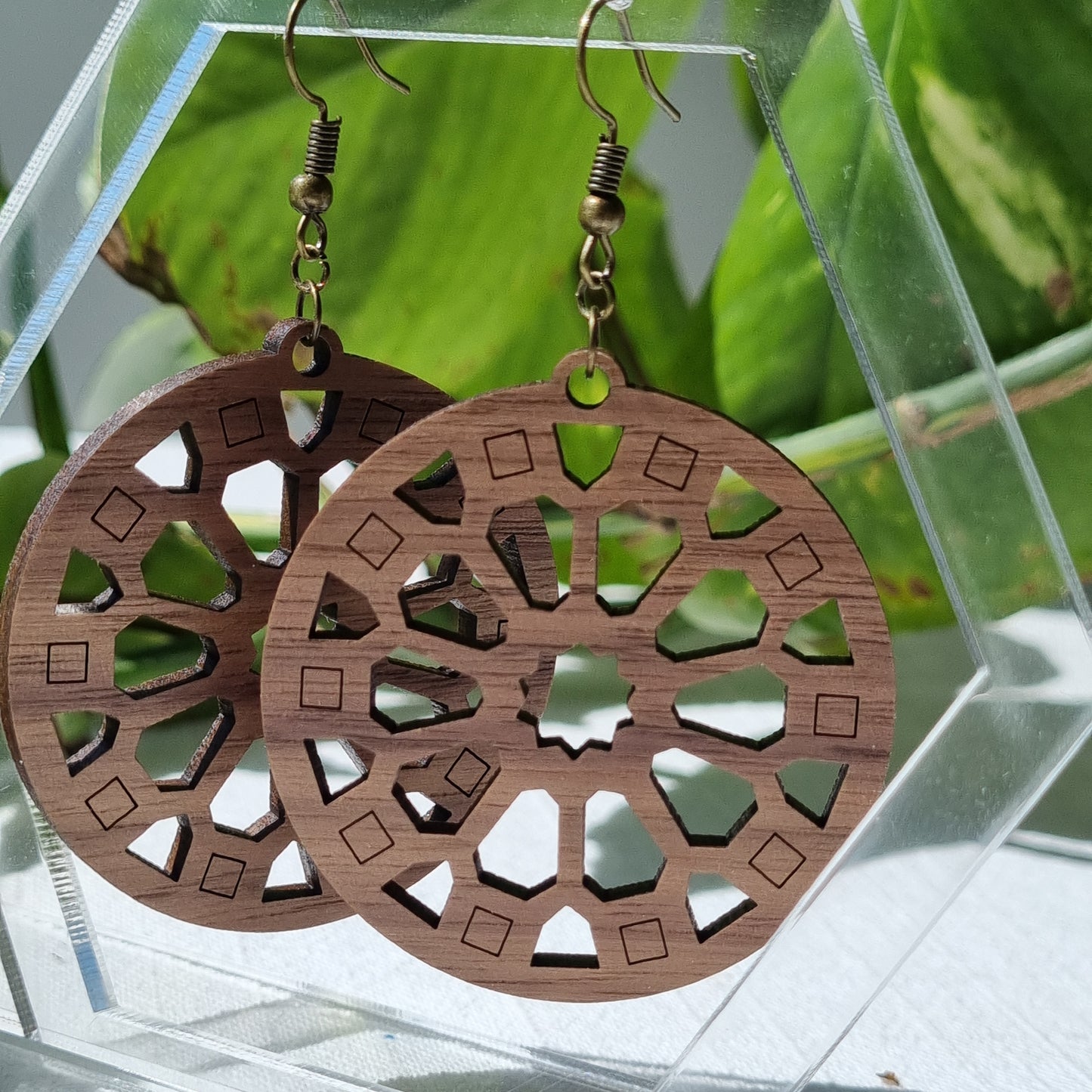 Maya Wooden Veneer Earrings - Sparrow and Fox