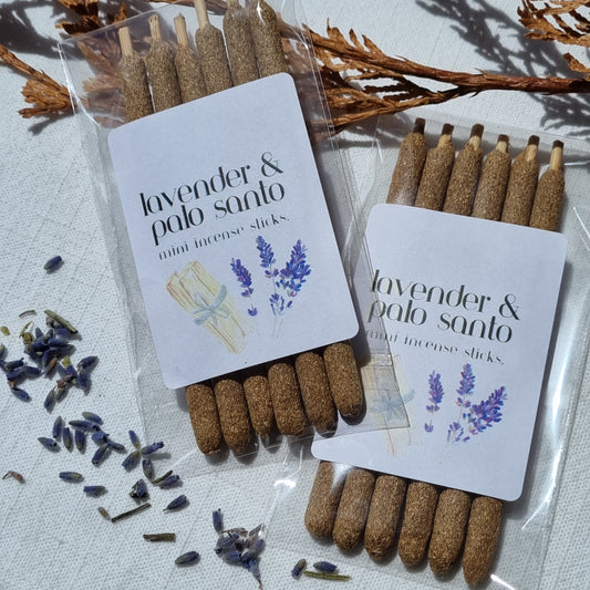 Lavender & Palo Santo Mini Incense Sticks - 6 Pack - Sparrow and Fox