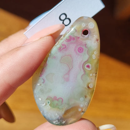 Agate Mixed - Dyed - Drilled Cabochon