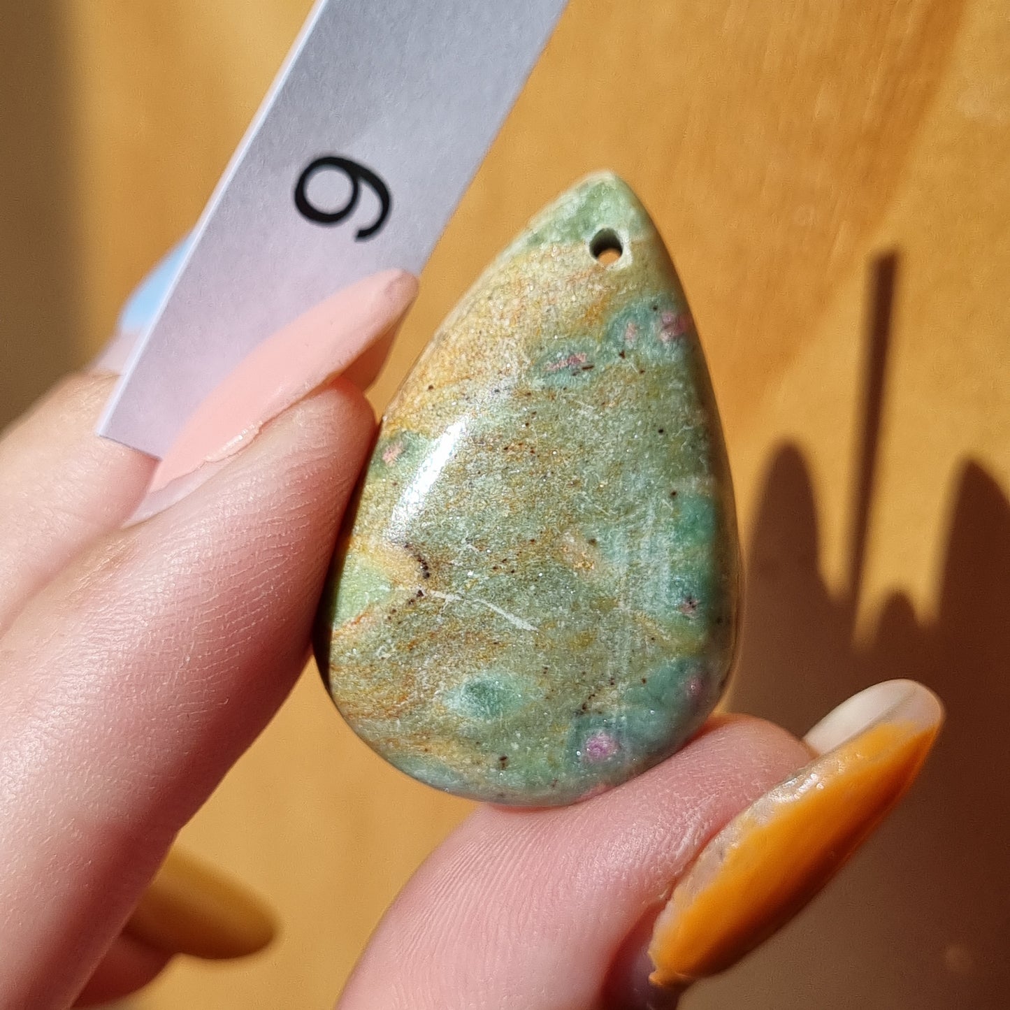 Ruby Fuchsite Drilled Cabochon - Sparrow and Fox