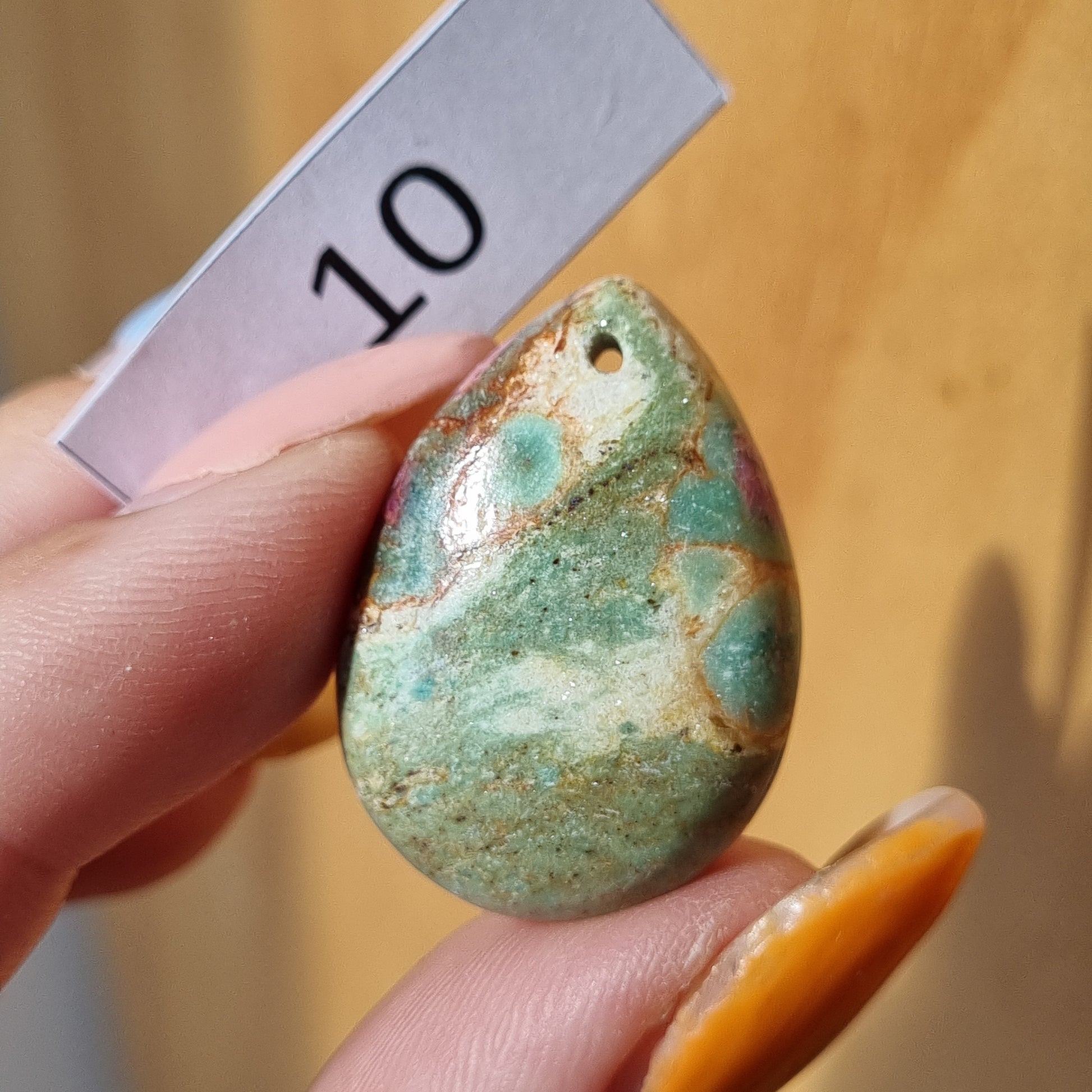 Ruby Fuchsite Drilled Cabochon - Sparrow and Fox