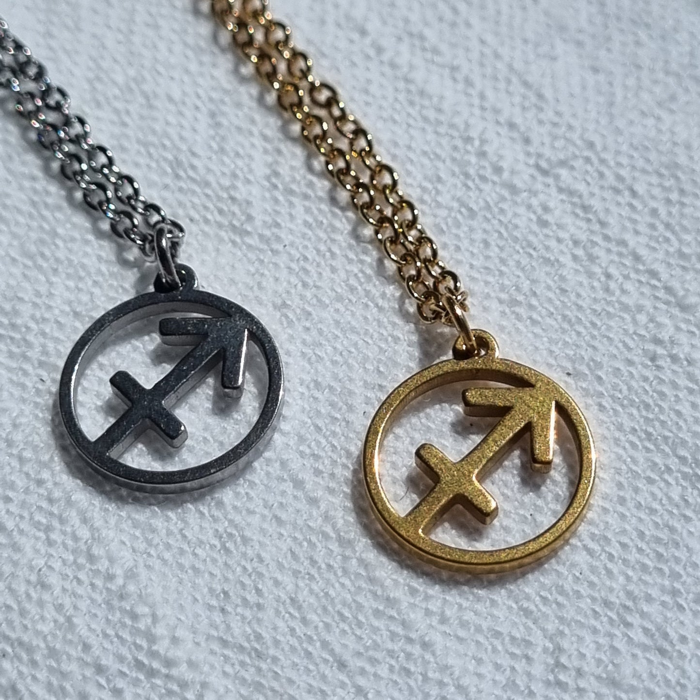 Sagittarius Zodiac Necklace - Stainless Steel & Gold Plated - Sparrow and Fox