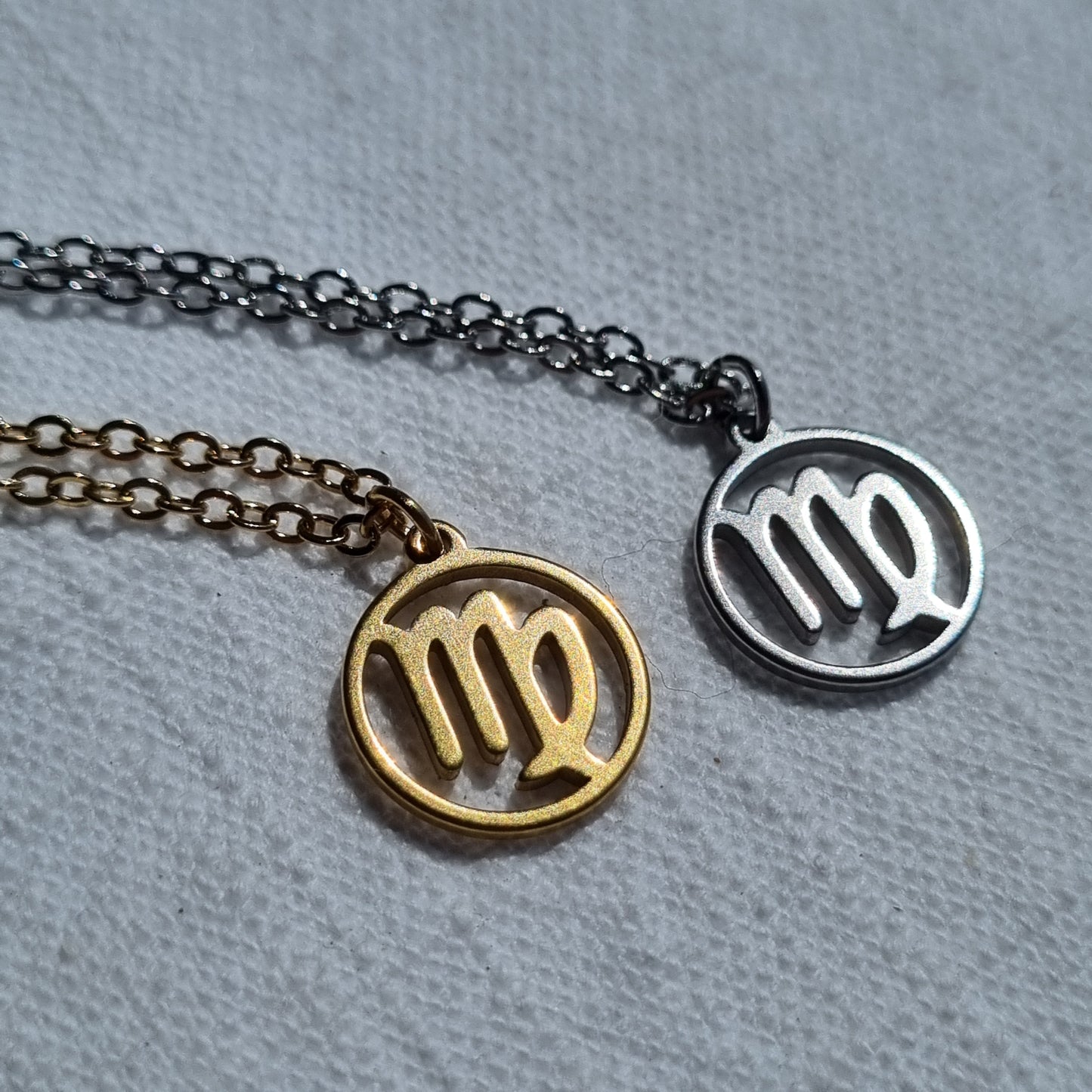 Virgo Zodiac Necklace - Stainless Steel & Gold Plated - Sparrow and Fox