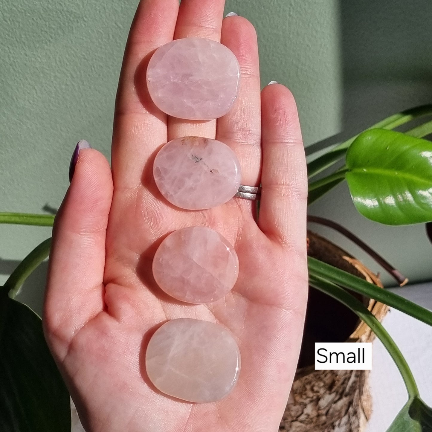 Rose Quartz Flat Stone