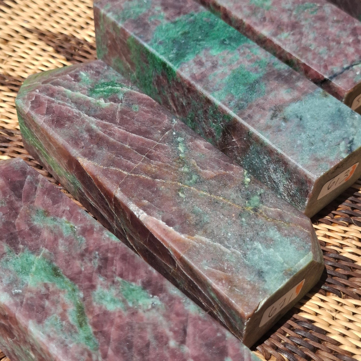Eclogite (Omphite in Red Garnet) Tower - 563g