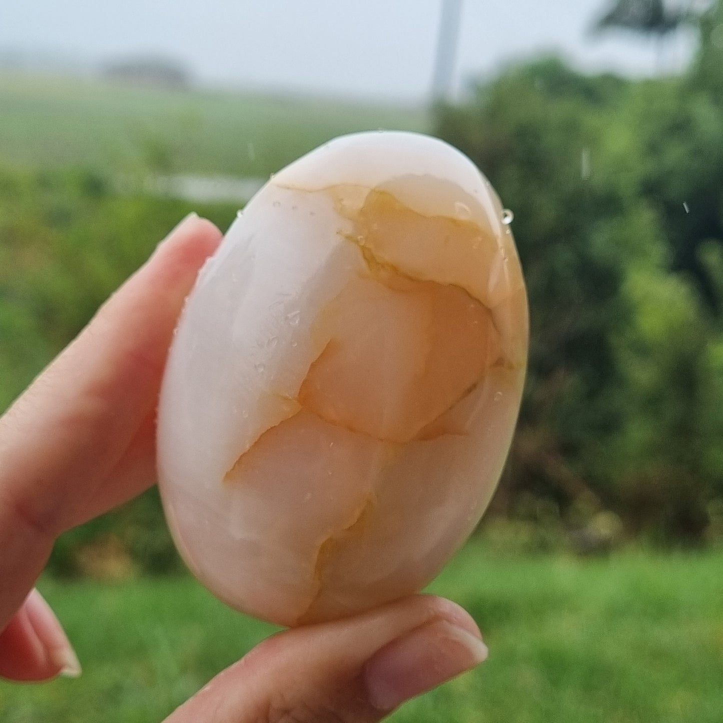 White Calcite Egg - Madagascar - 60-80mm