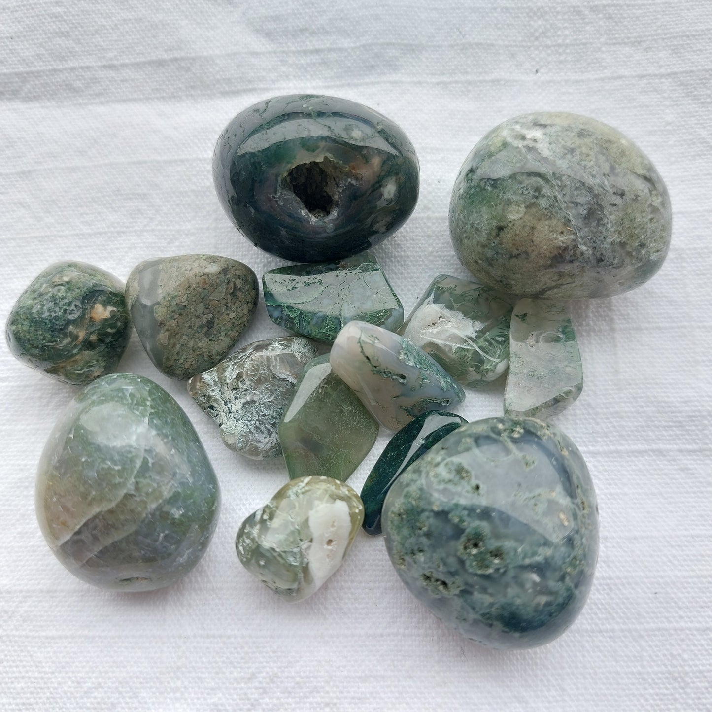 Moss Agate Tumble