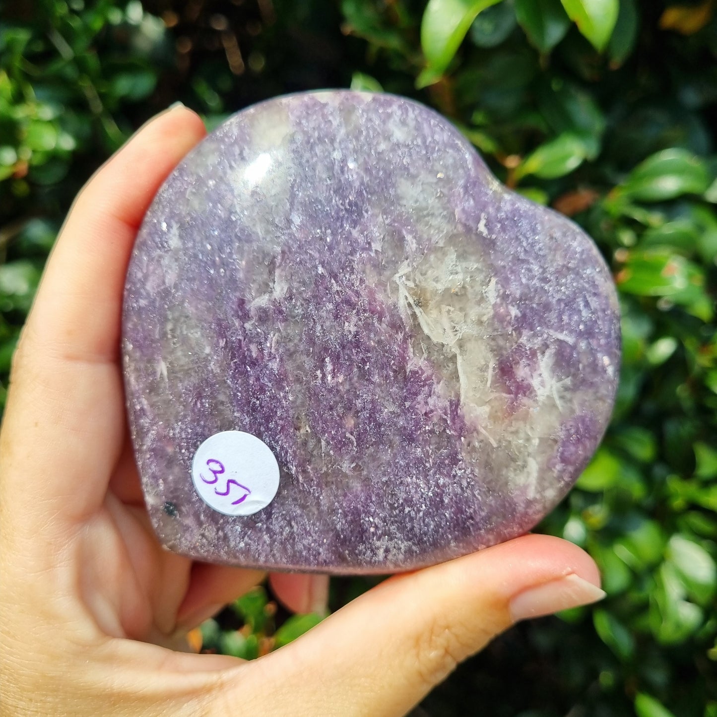 Lepidolite Heart - Madagascar - 351g