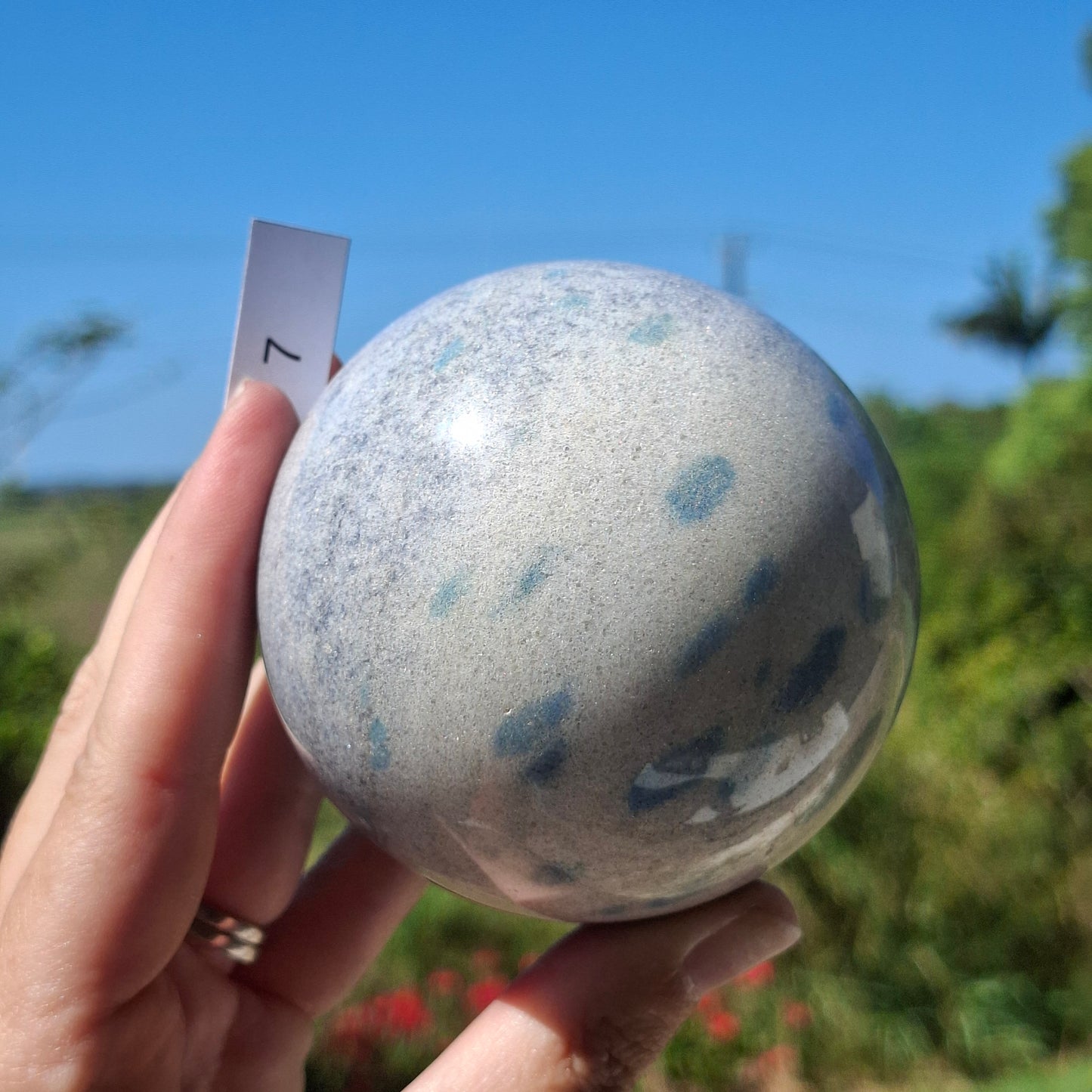Apatite in Cleavelandite Sphere