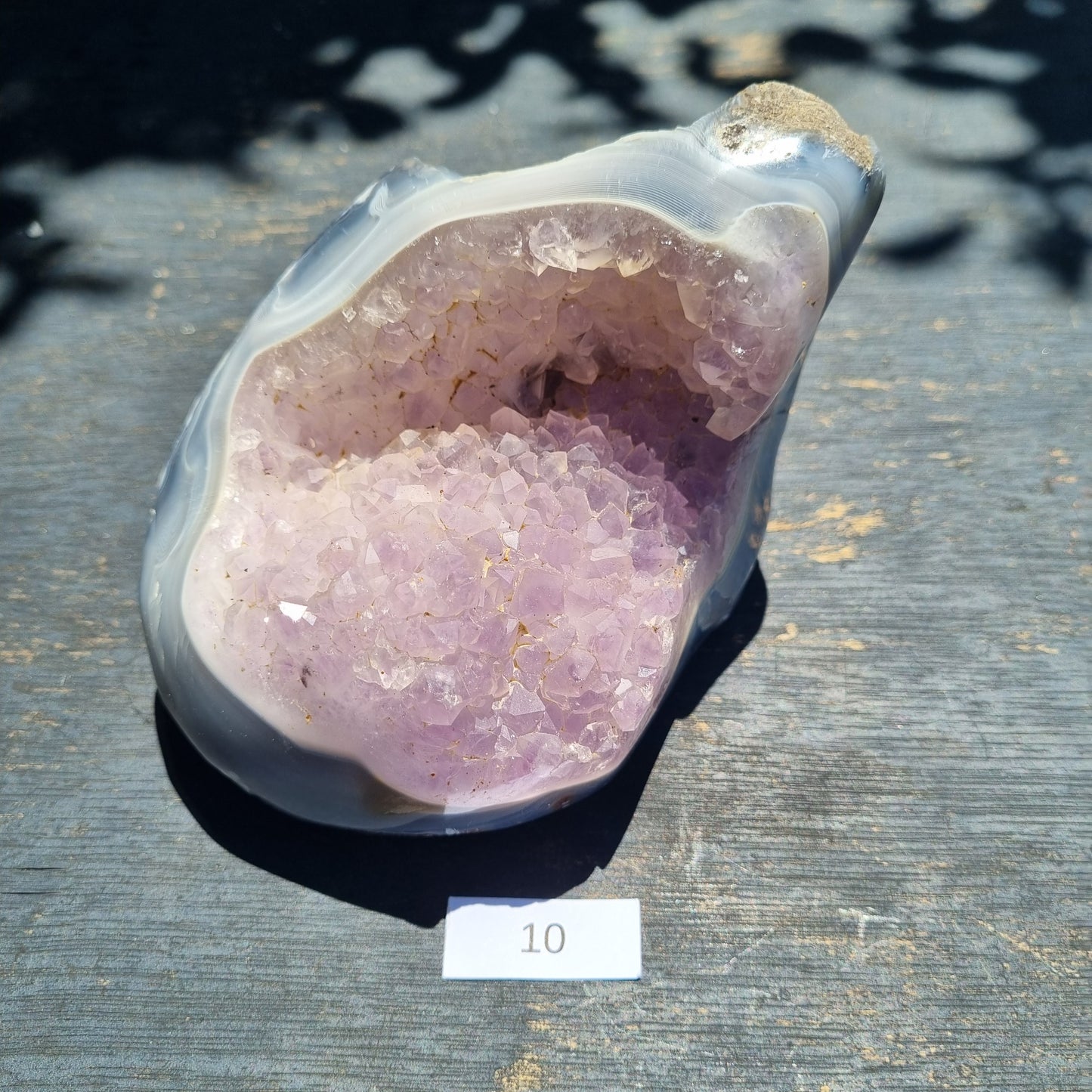 Amethyst on Agate Cluster - Madagascar