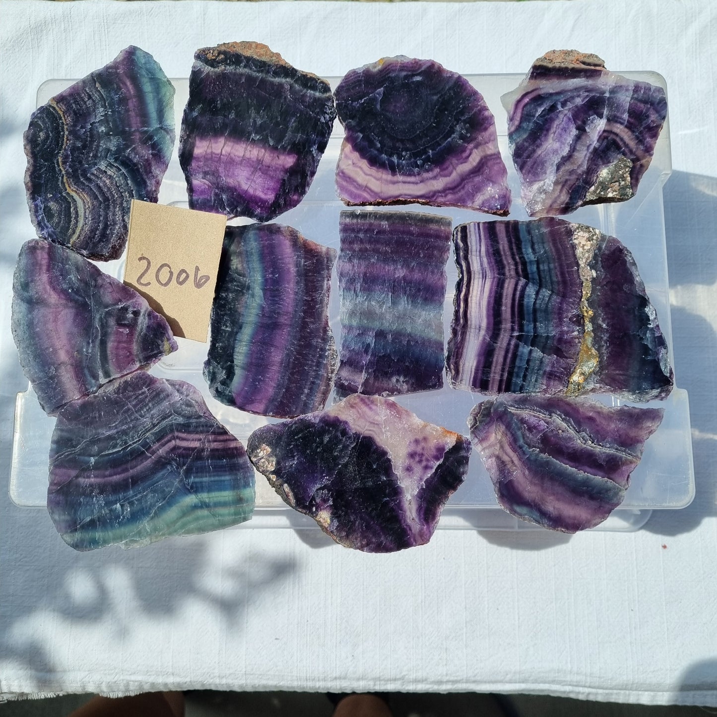 Fluorite Slices - BULK - China - Over 1kg