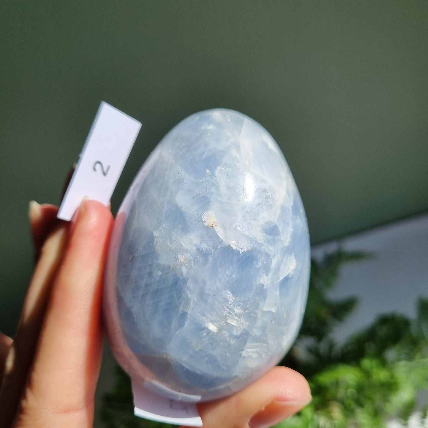 Blue Calcite Egg - Madagascar