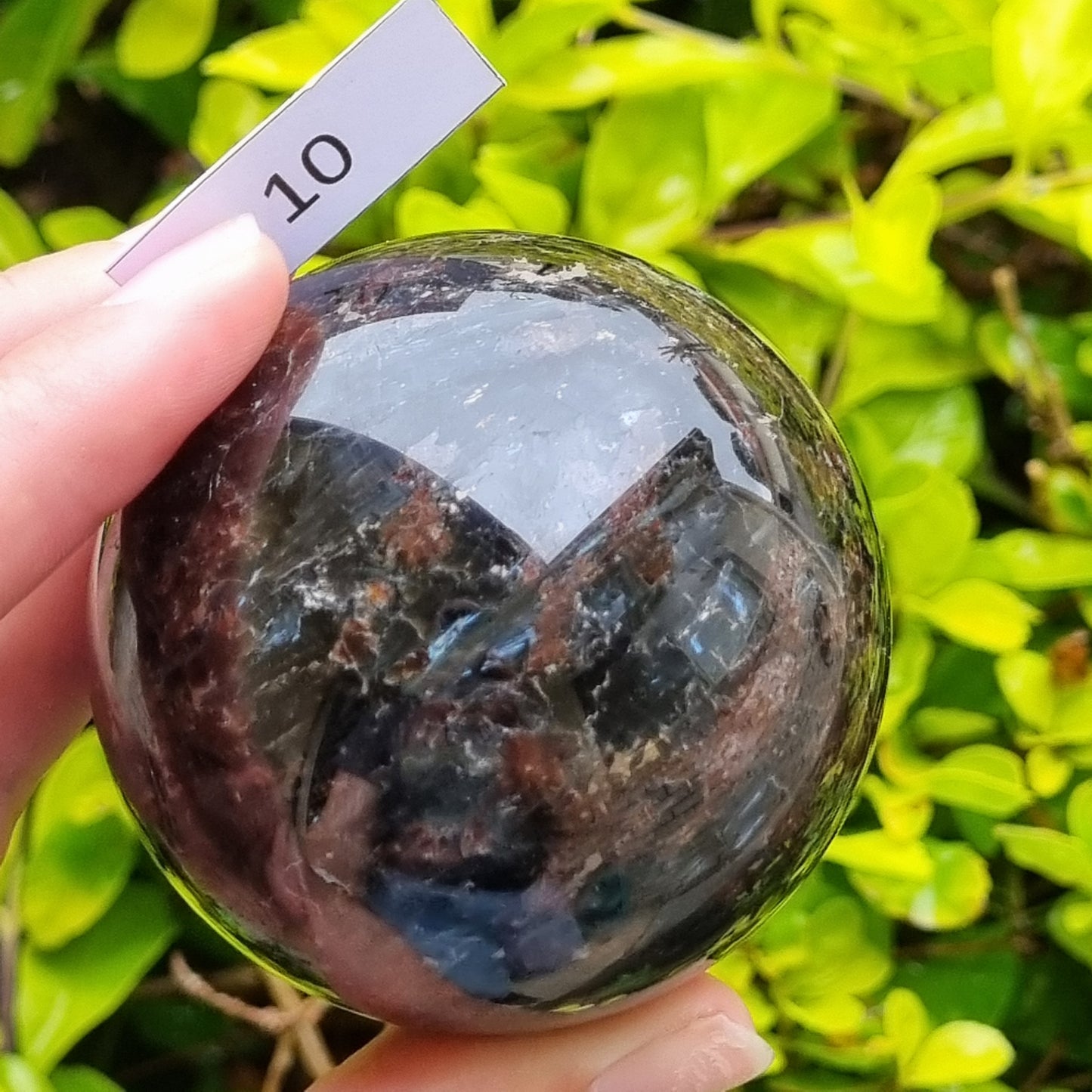 Garnet in Arfvedsonite Sphere - China