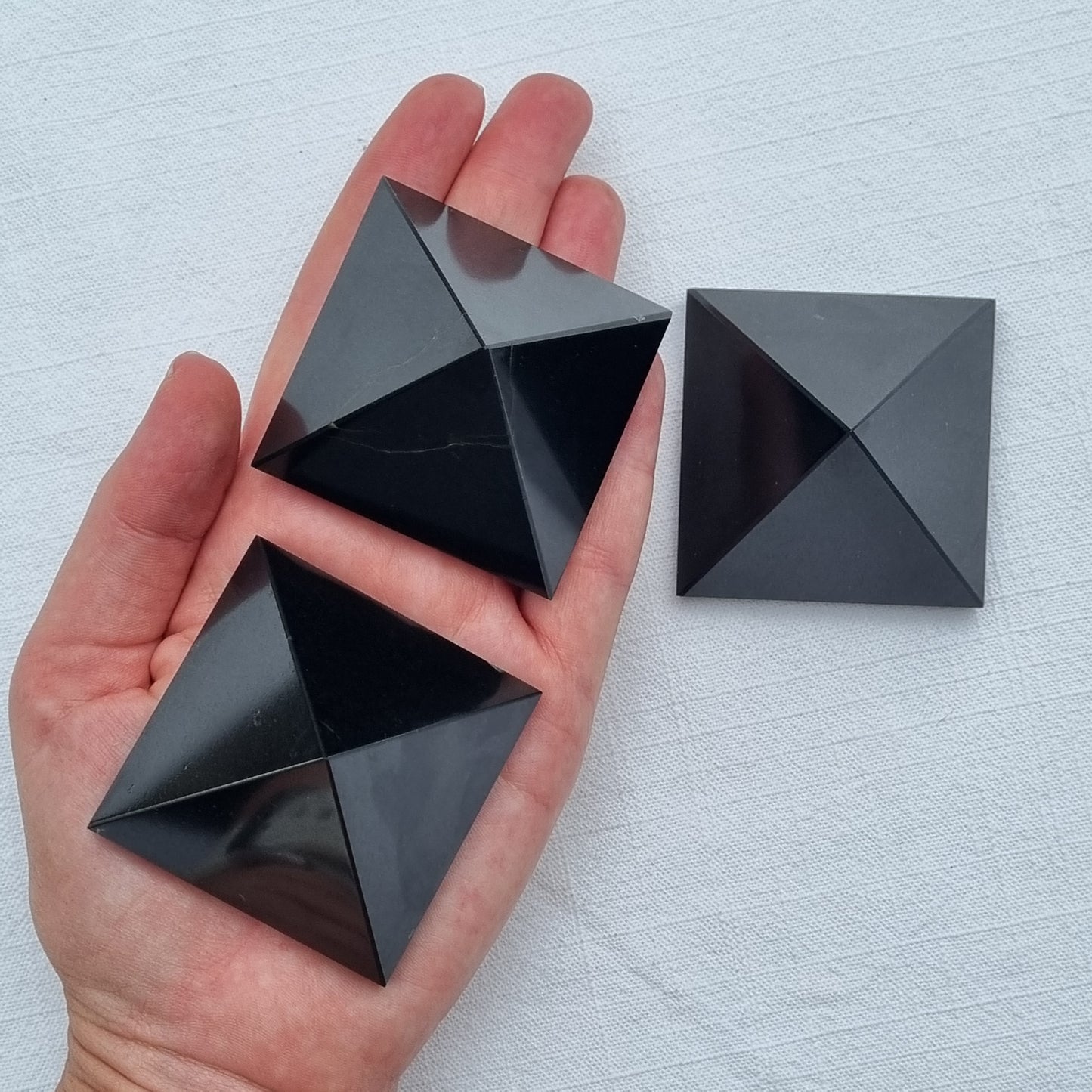 Black Agate Pyramid - India - 50-60mm