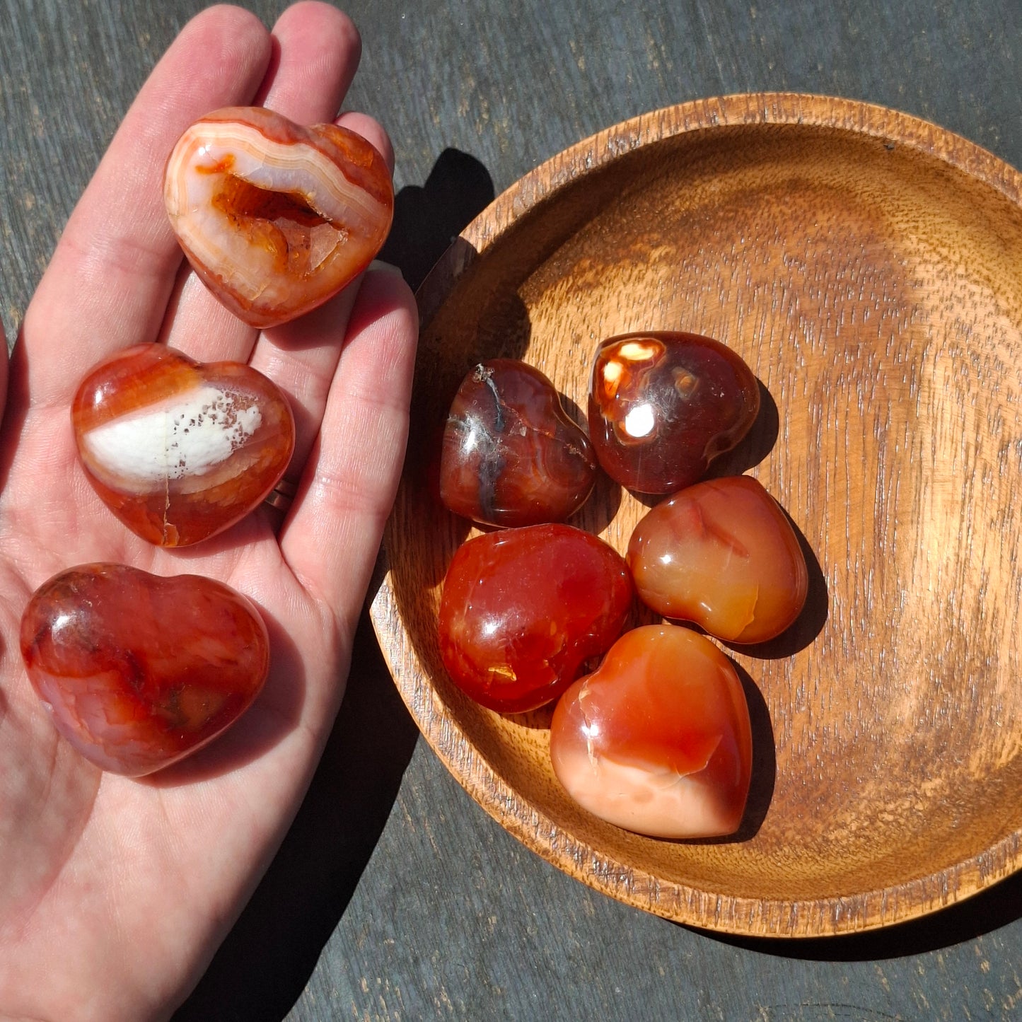 Carnelian Hearts - BULK - Madagascar - 250g