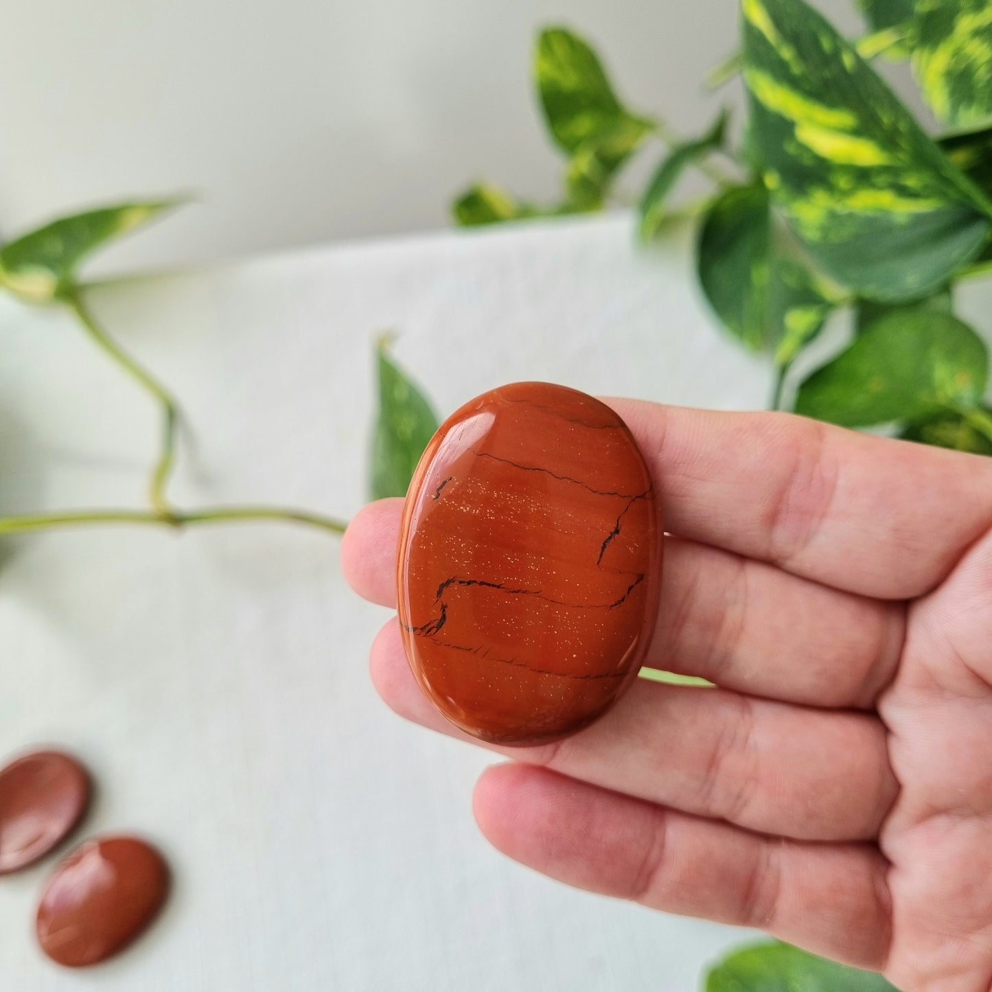 Red Jasper Worry Stone - Sparrow and Fox