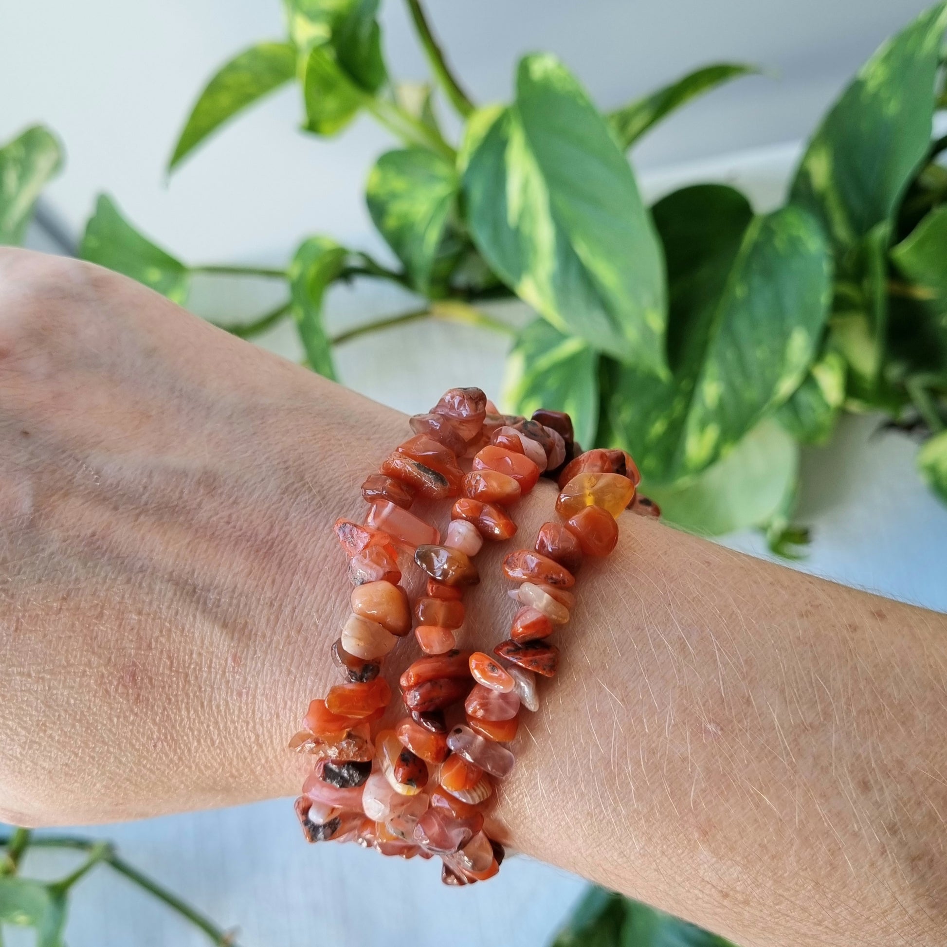 Red Agate Chip Bracelet - Sparrow and Fox