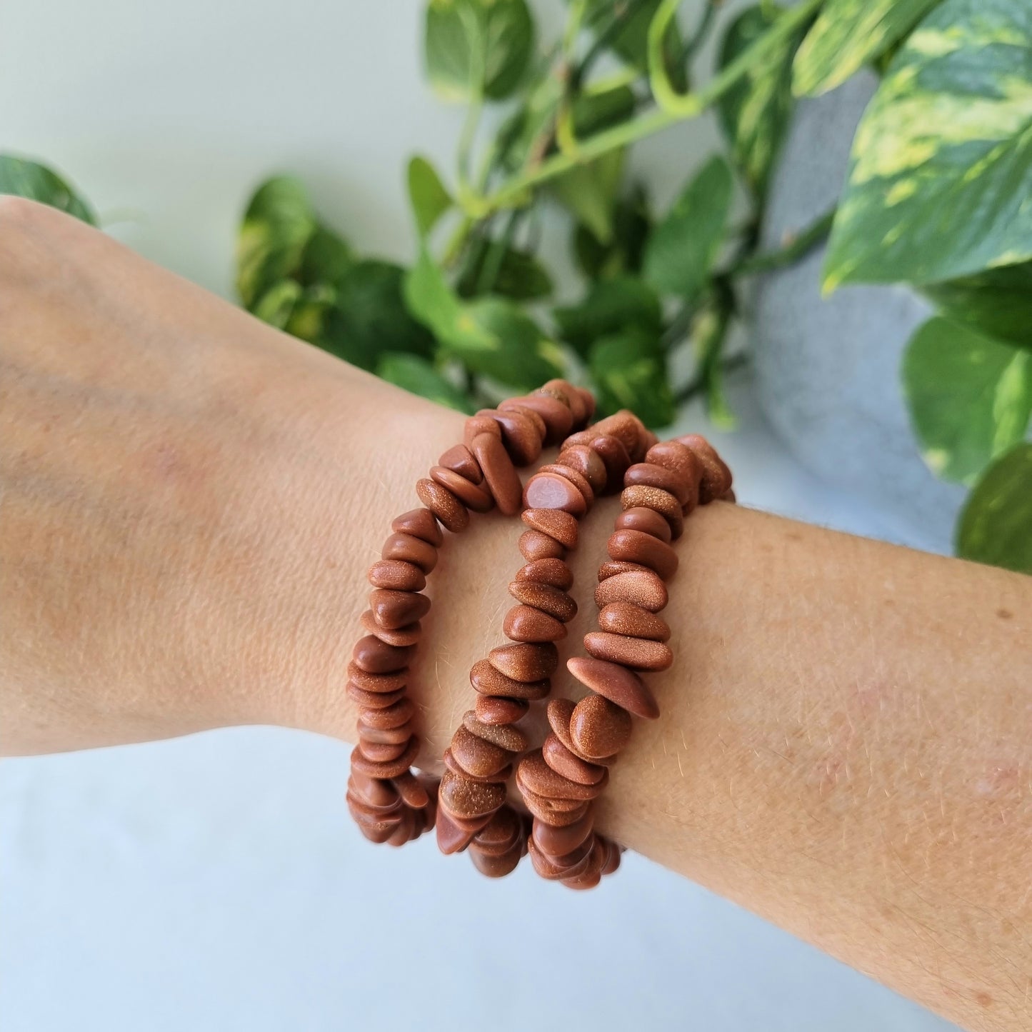 Goldstone Chip Bracelet - Sparrow and Fox