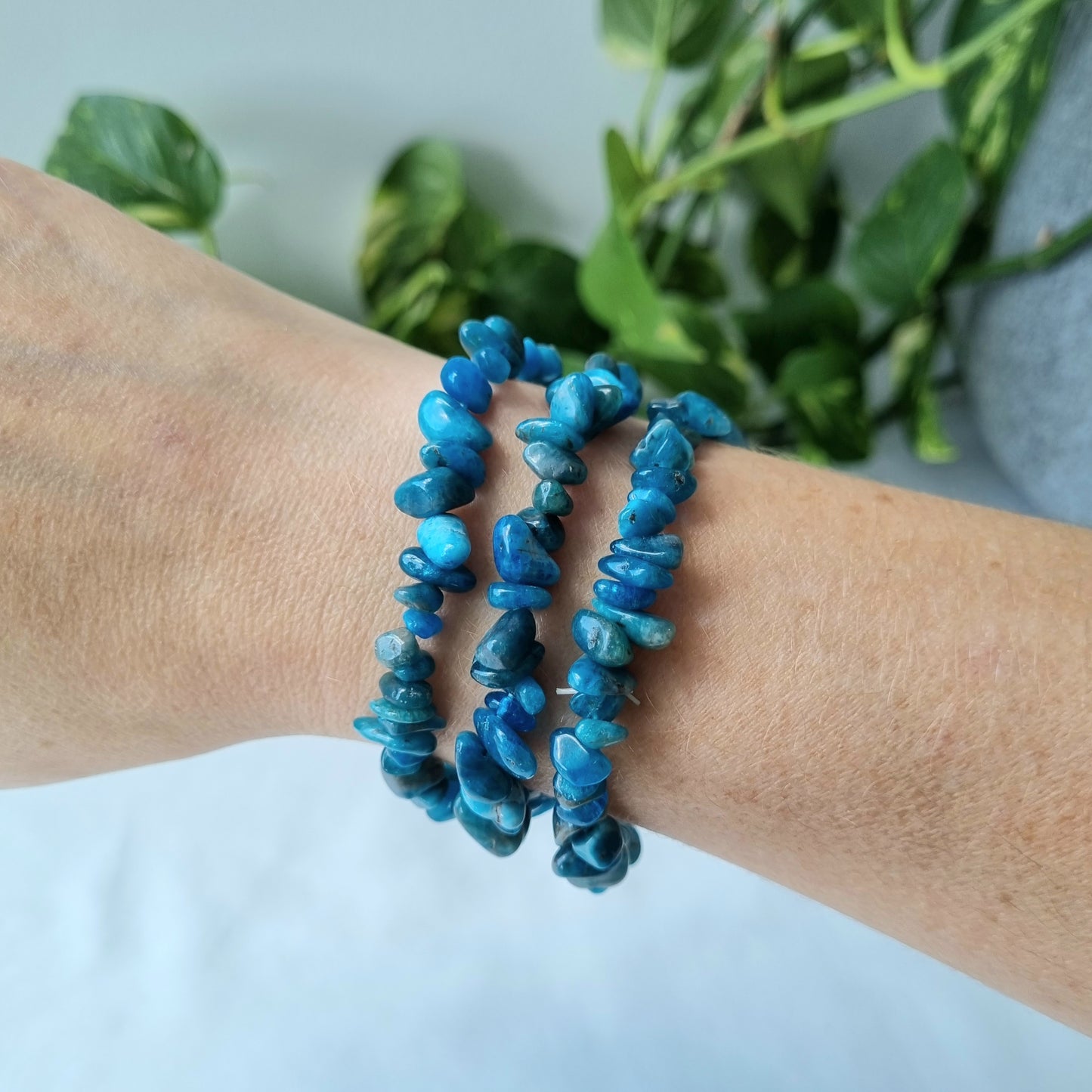 Blue Apatite Chip Bracelet - Sparrow and Fox