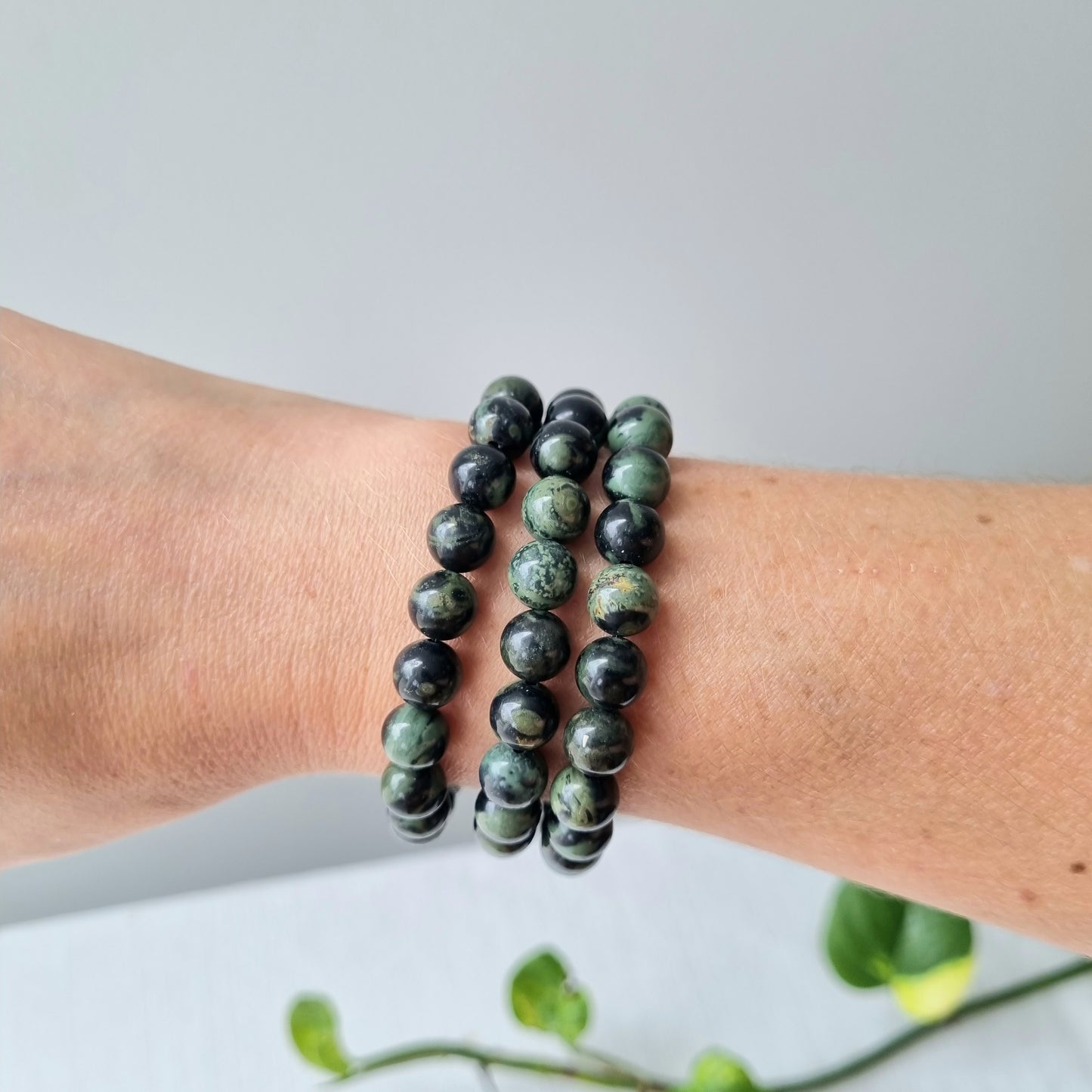 Kambamba Jasper Round Bead Bracelet - 8mm - Sparrow and Fox