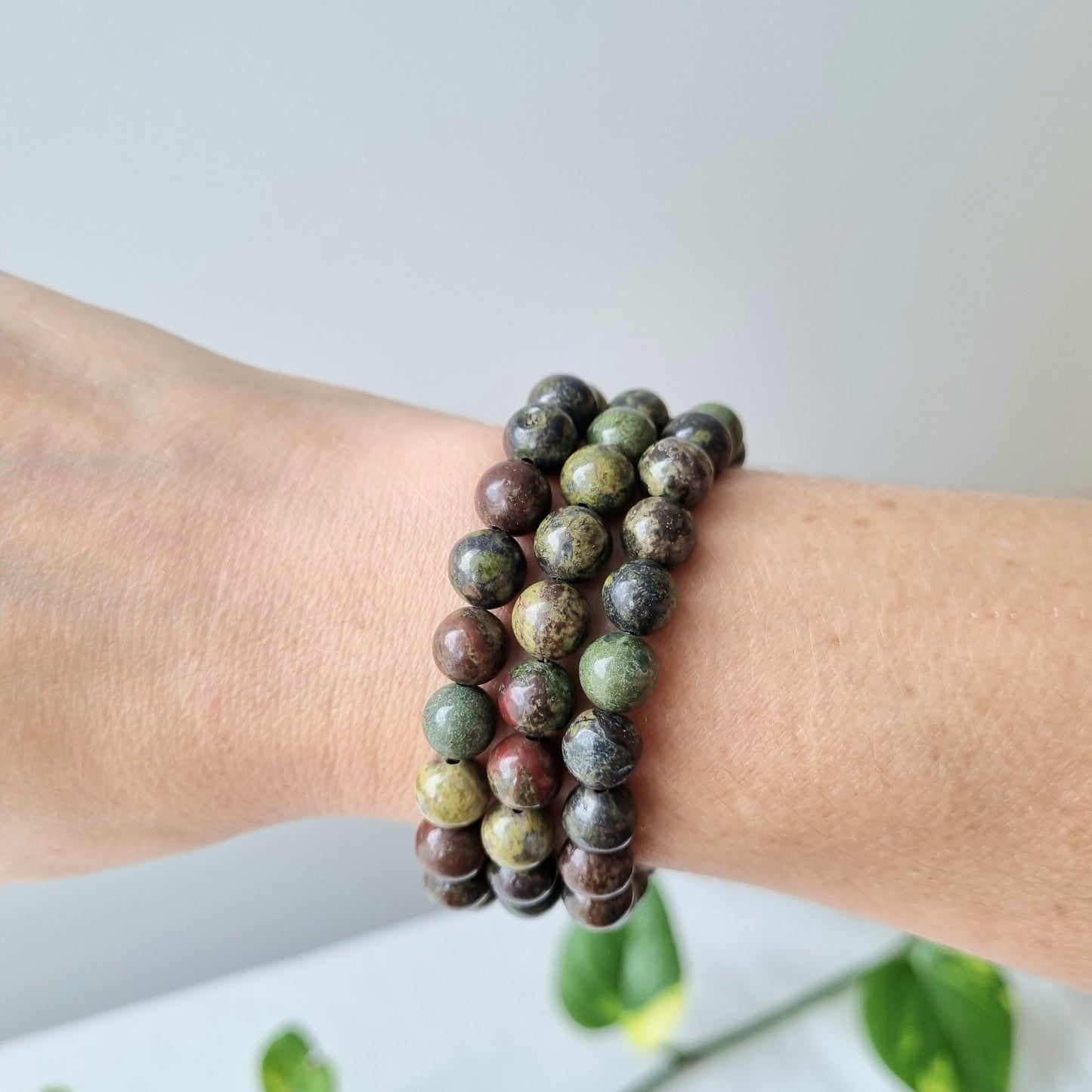 Dragon Stone Round Bead bracelet - 8mm - Sparrow and Fox