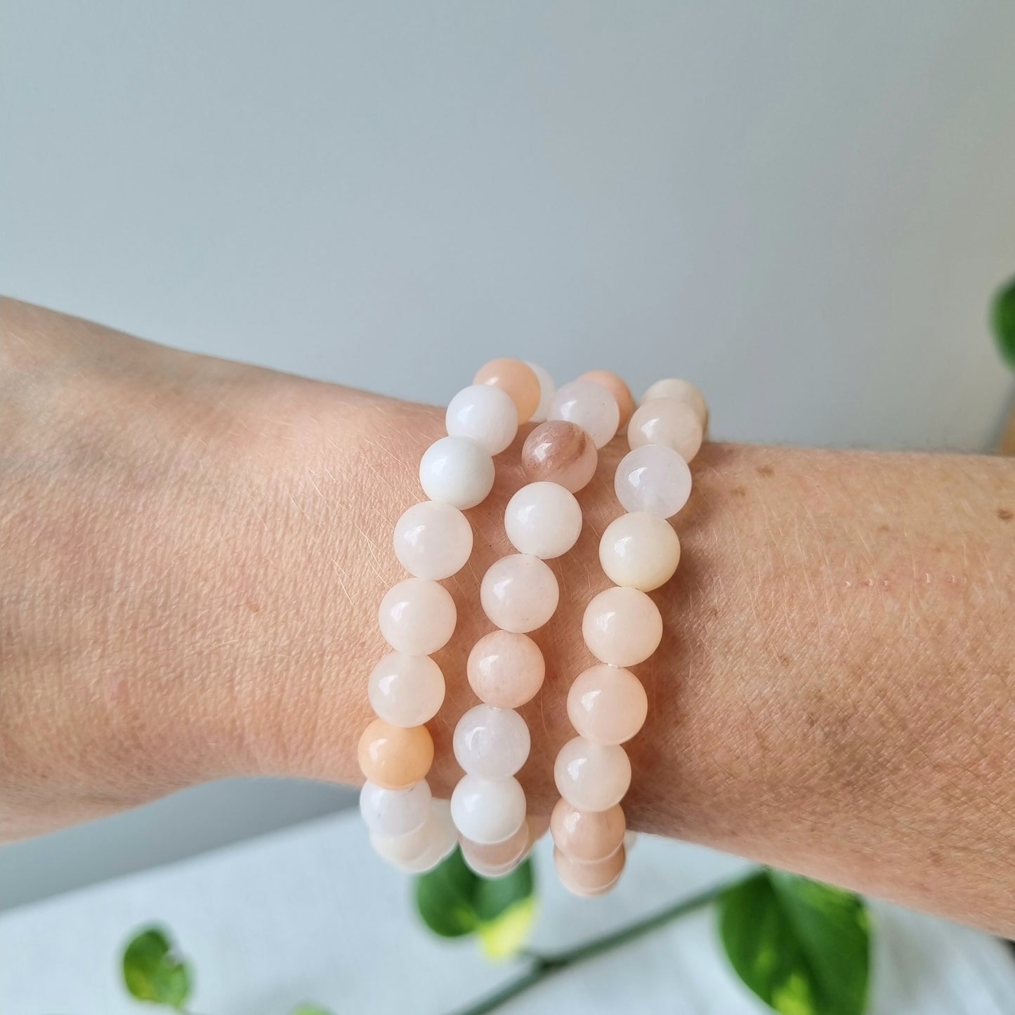 Mixed Aventurine Round Bead Bracelet - 8mm - Sparrow and Fox