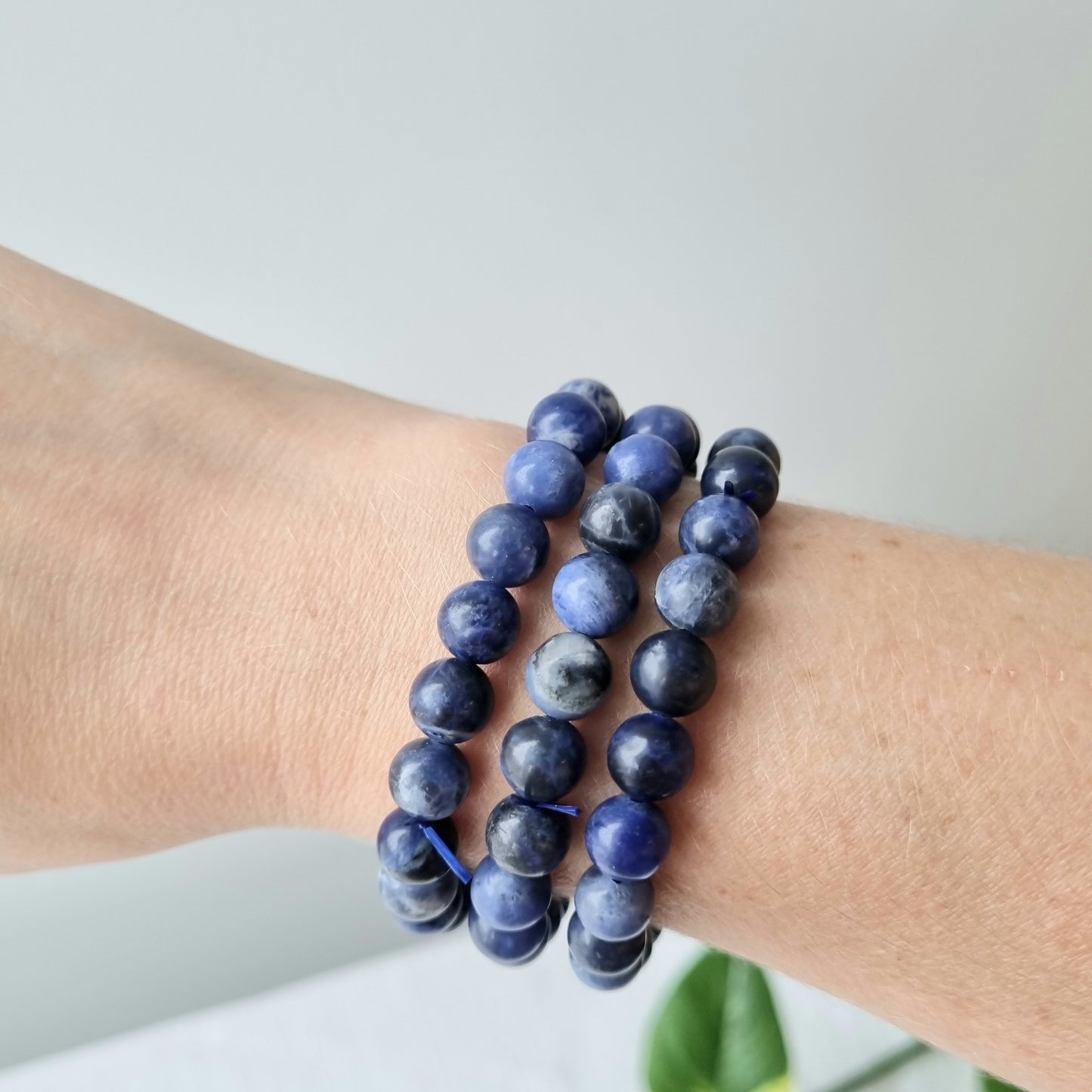 Sodalite Round Bead Bracelet - 8mm - Sparrow and Fox