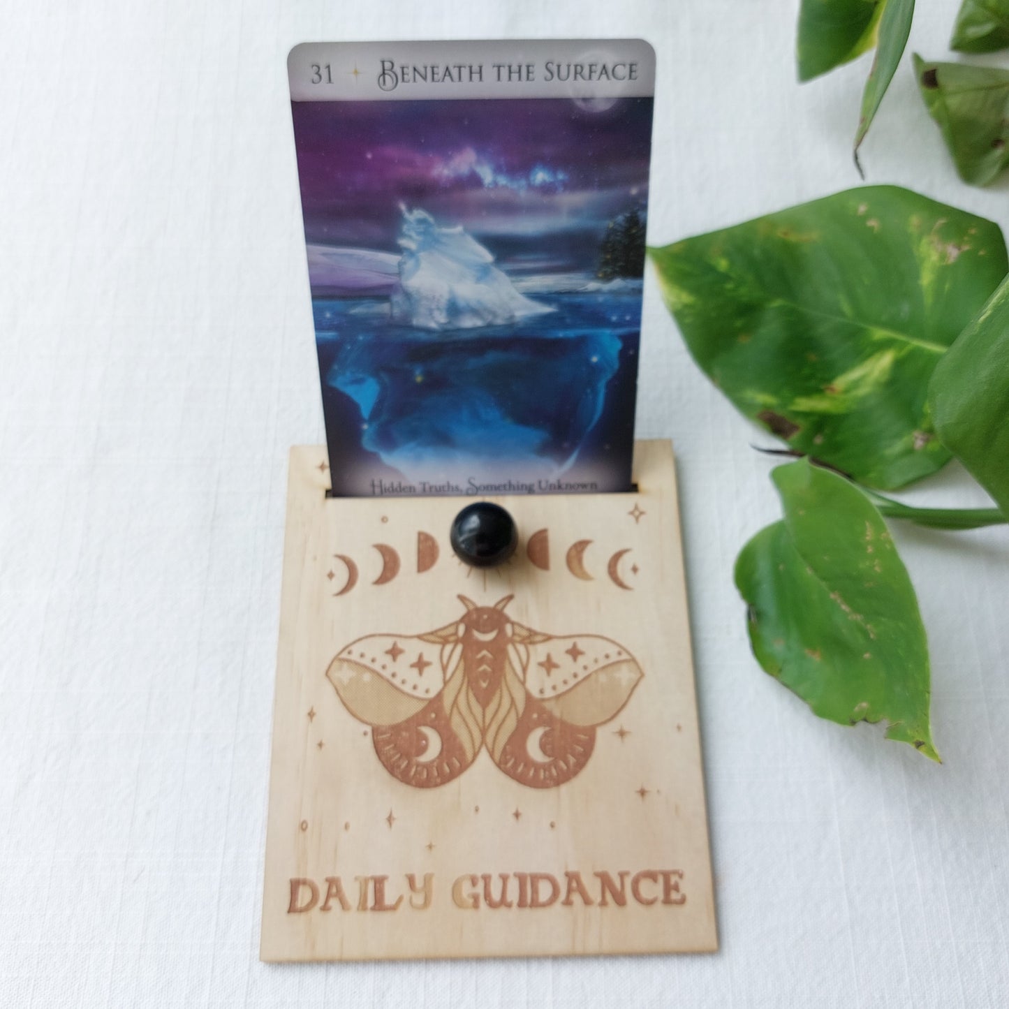 Daily Guidance Tarot and Oracle Card Holder - Cosmic Moth - Sparrow and Fox