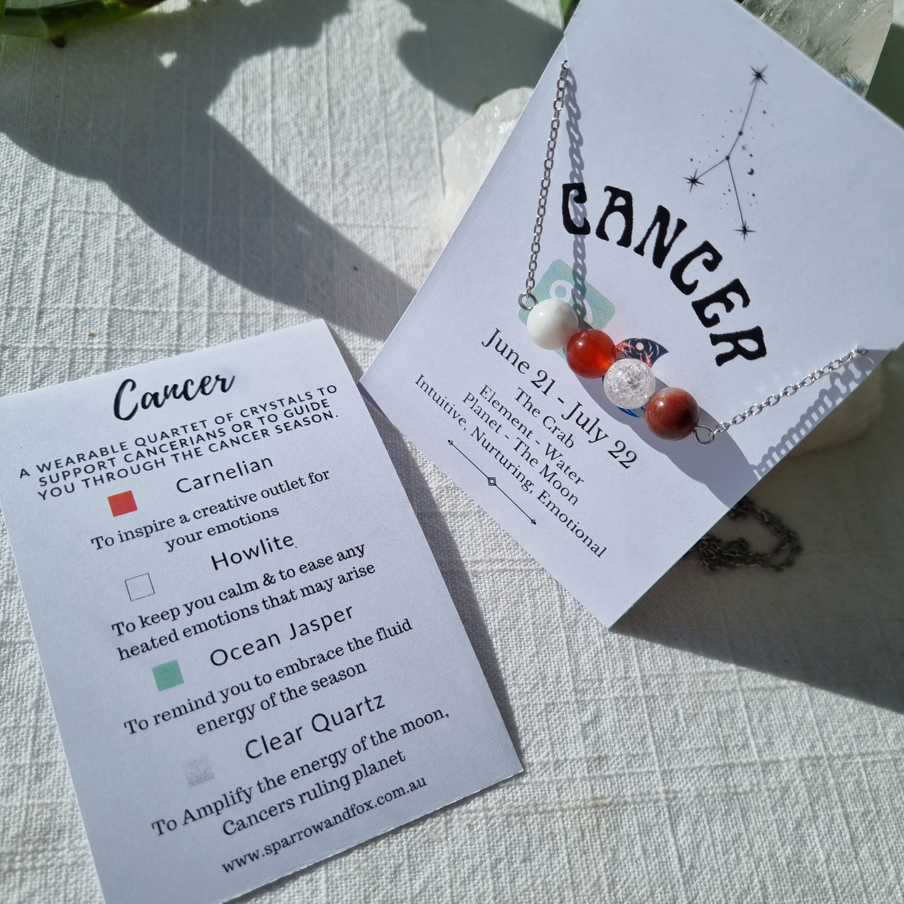 Cancer shop birthstone necklace