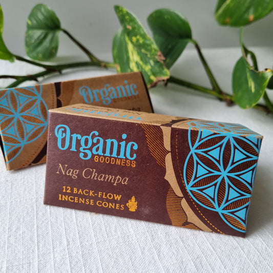 Nag Champa Back-Flow Incense Cones - Organic Goodness Masala Incense - Sparrow and Fox