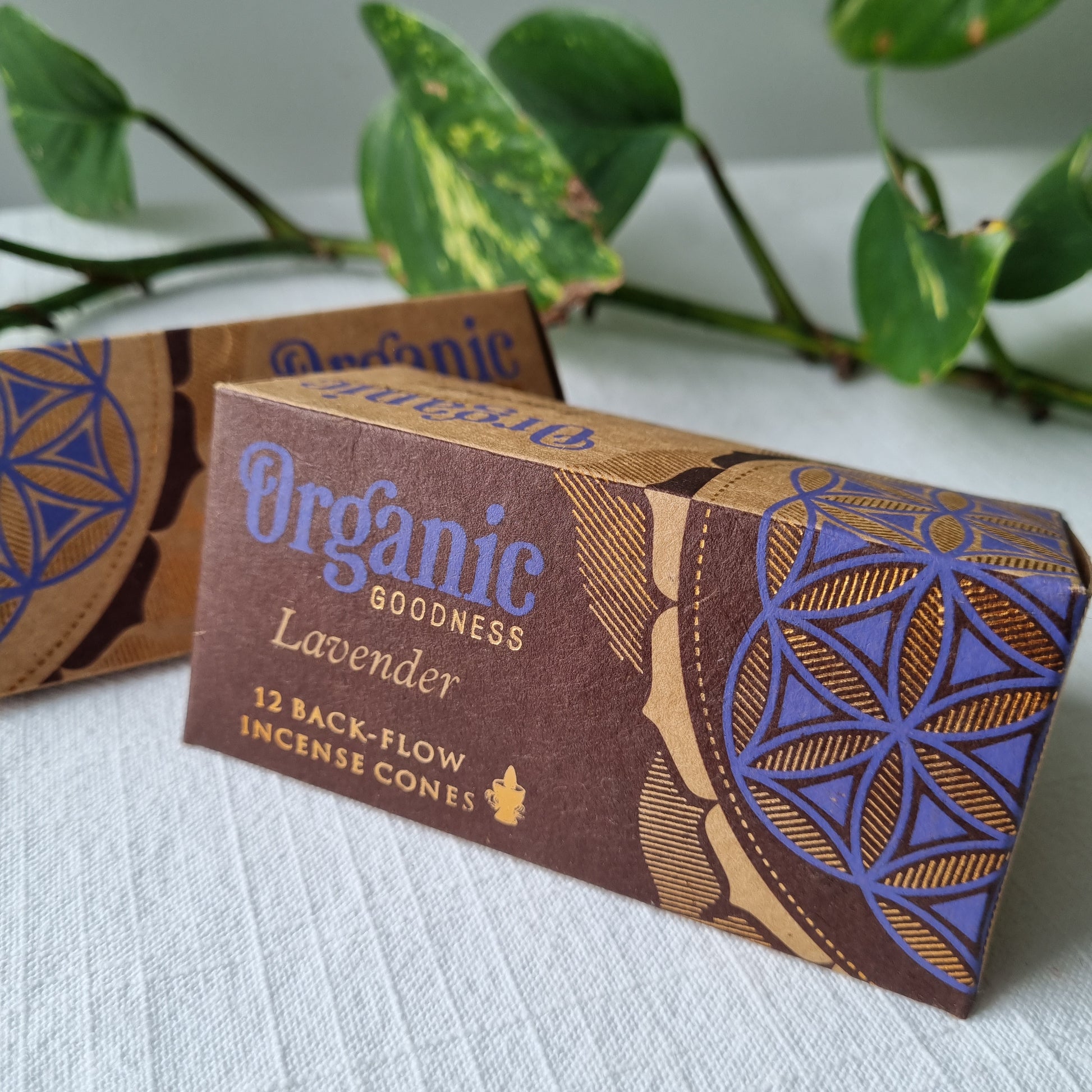 Lavender Back-Flow Incense Cones - Organic Goodness Masala Incense - Sparrow and Fox