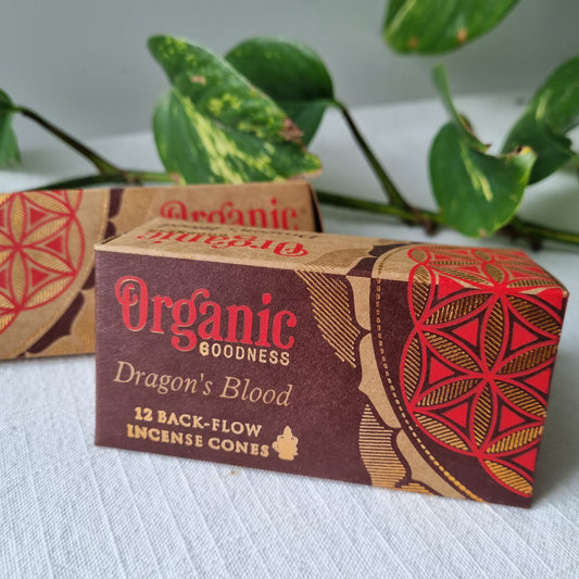 Dragons Blood Back-Flow Incense Cones - Organic Goodness Masala Incense - Sparrow and Fox