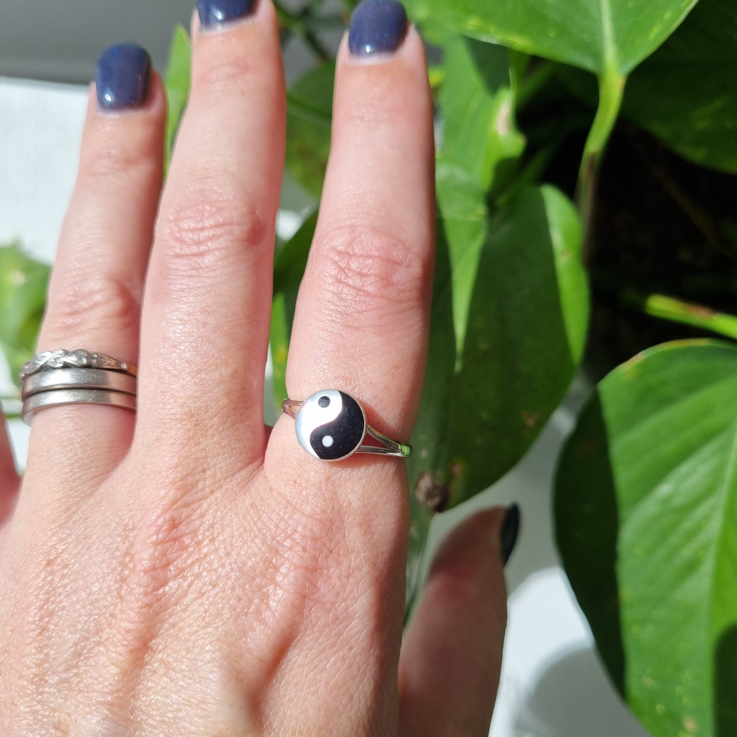 Yin Yang Sterling Silver Ring - Sparrow and Fox