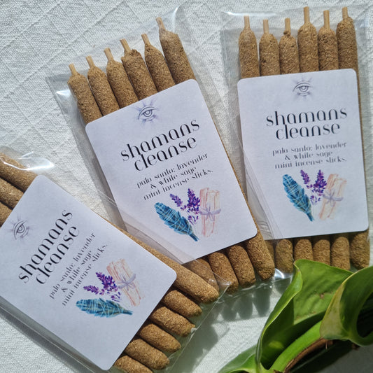 Shamans Cleanse Mini Incense Sticks - 6 Pack - Sparrow and Fox