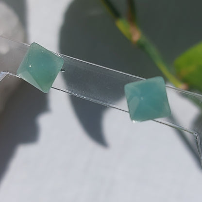 Aventurine Crystal Cabochon Earrings - Sparrow and Fox