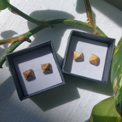 Picture Jasper Crystal Cabochon Earrings - Sparrow and Fox