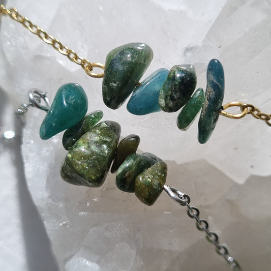 Green Muscovite Chip Necklace - Sparrow and Fox