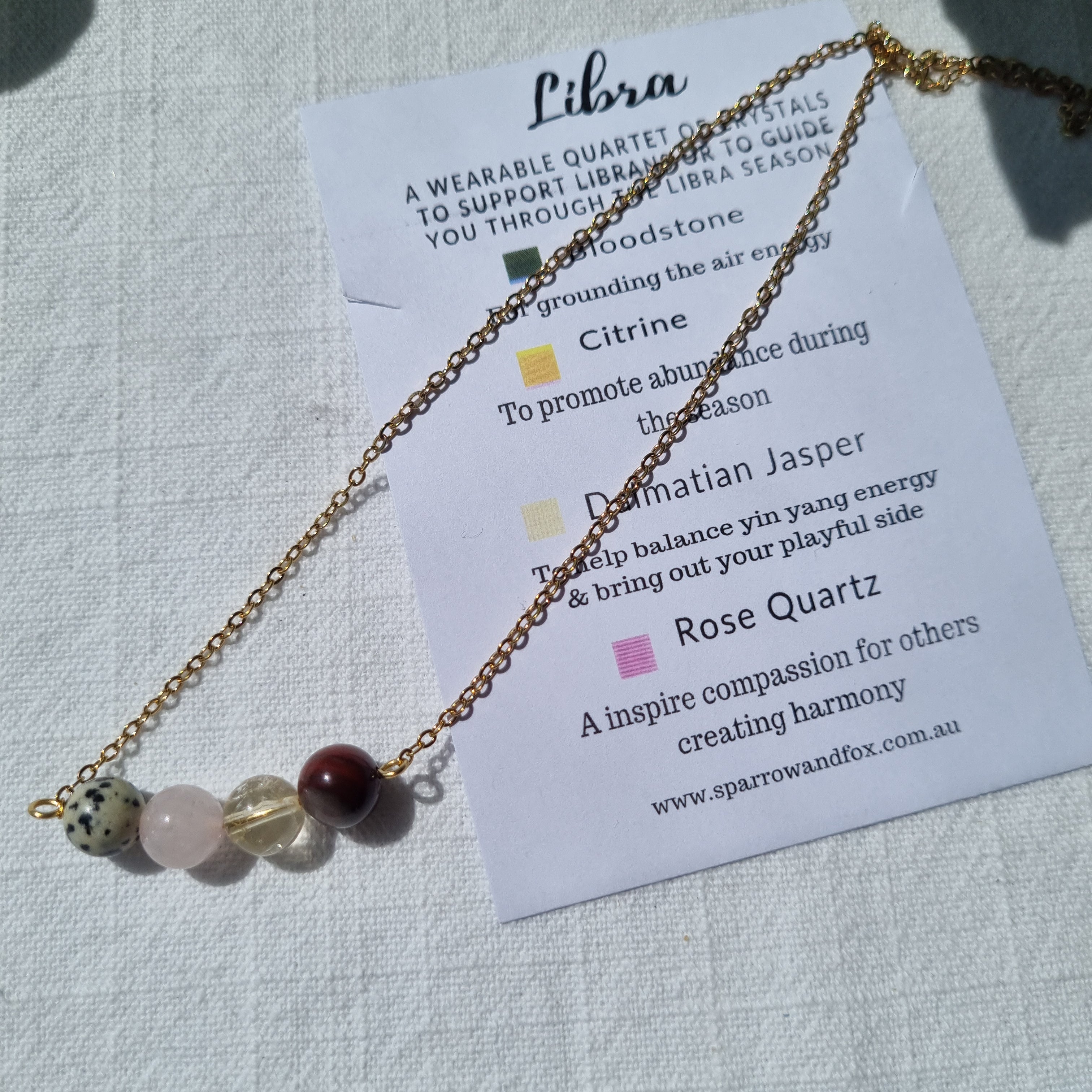 Libra cheap birthstone necklace