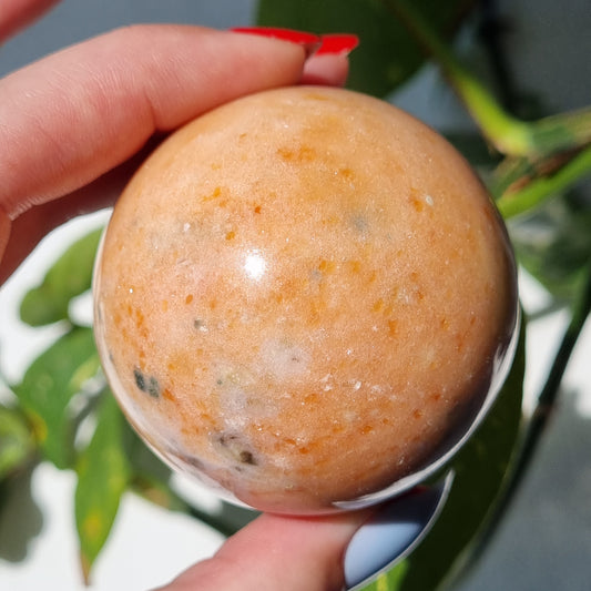 Orange (Orchid) Calcite Sphere - 254g - Sparrow and Fox