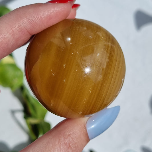 Yellow Calcite Sphere - 166g - Sparrow and Fox