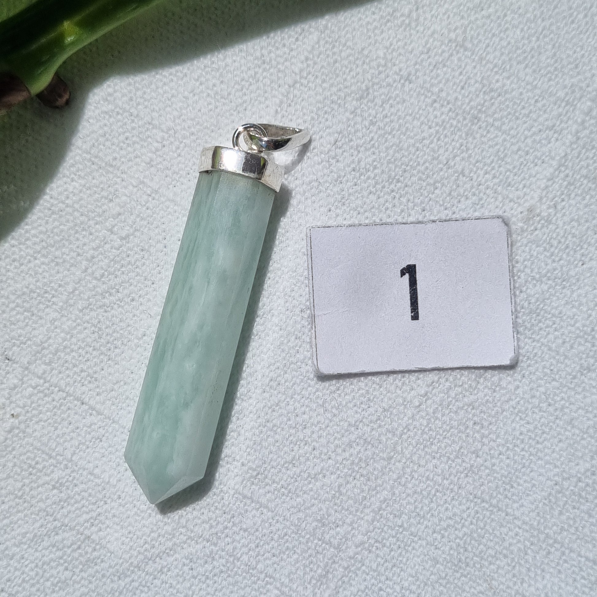 Amazonite Point Sterling Silver Pendant - Sparrow and Fox