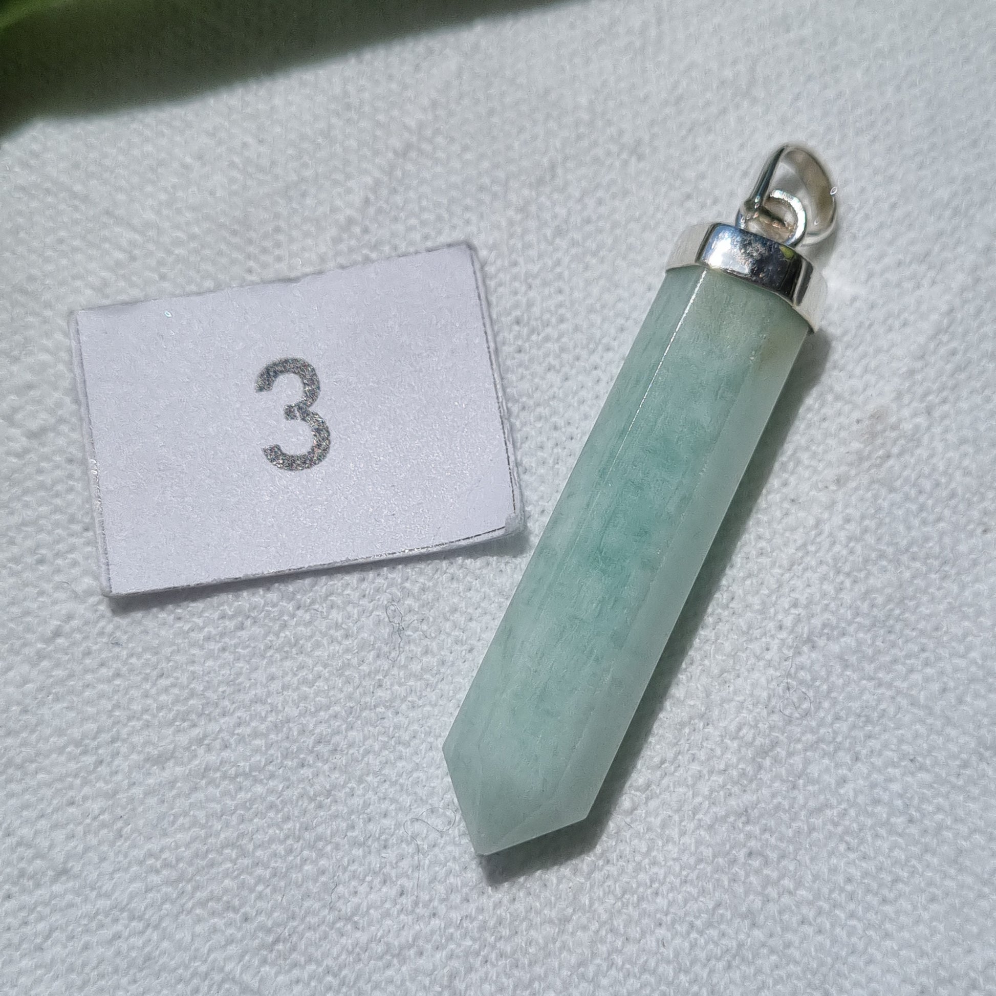 Amazonite Point Sterling Silver Pendant - Sparrow and Fox