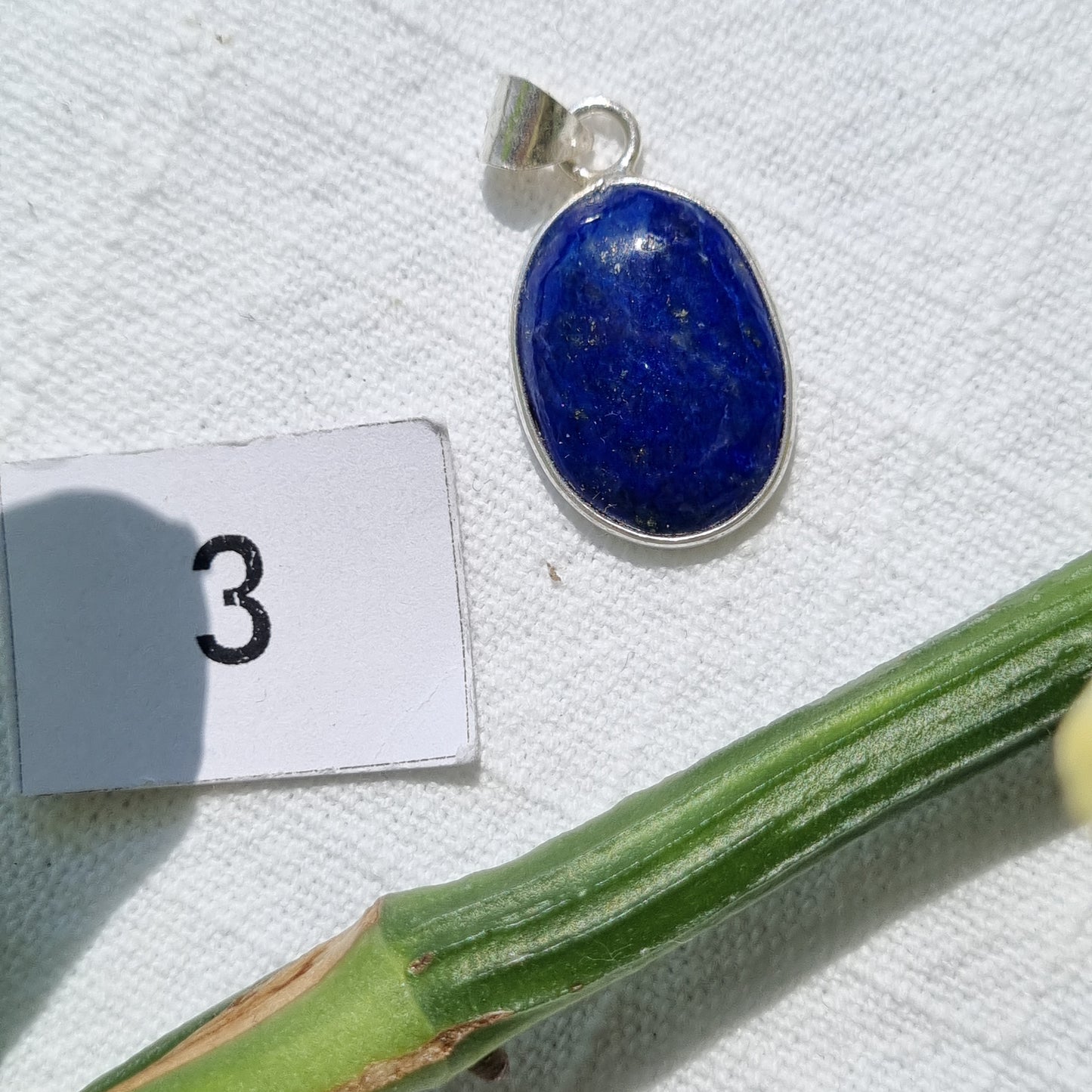 Lapis Lazuli Cabochon Sterling Silver Pendant - Sparrow and Fox