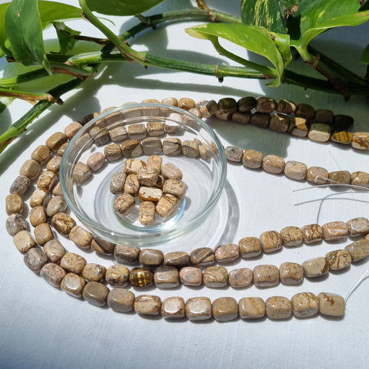 Picture Jasper Beads - 10-12mm - Sparrow and Fox