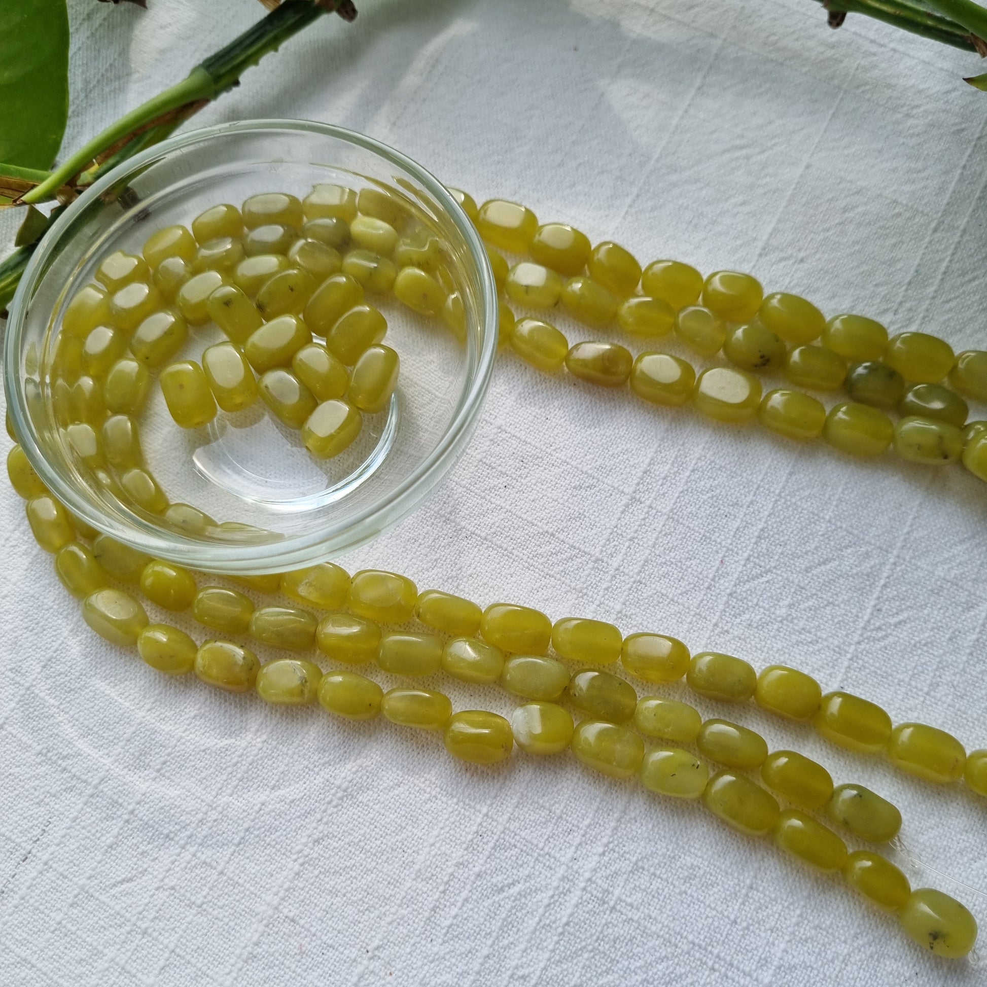 Lemon Jade Beads - 9-12mm - Sparrow and Fox