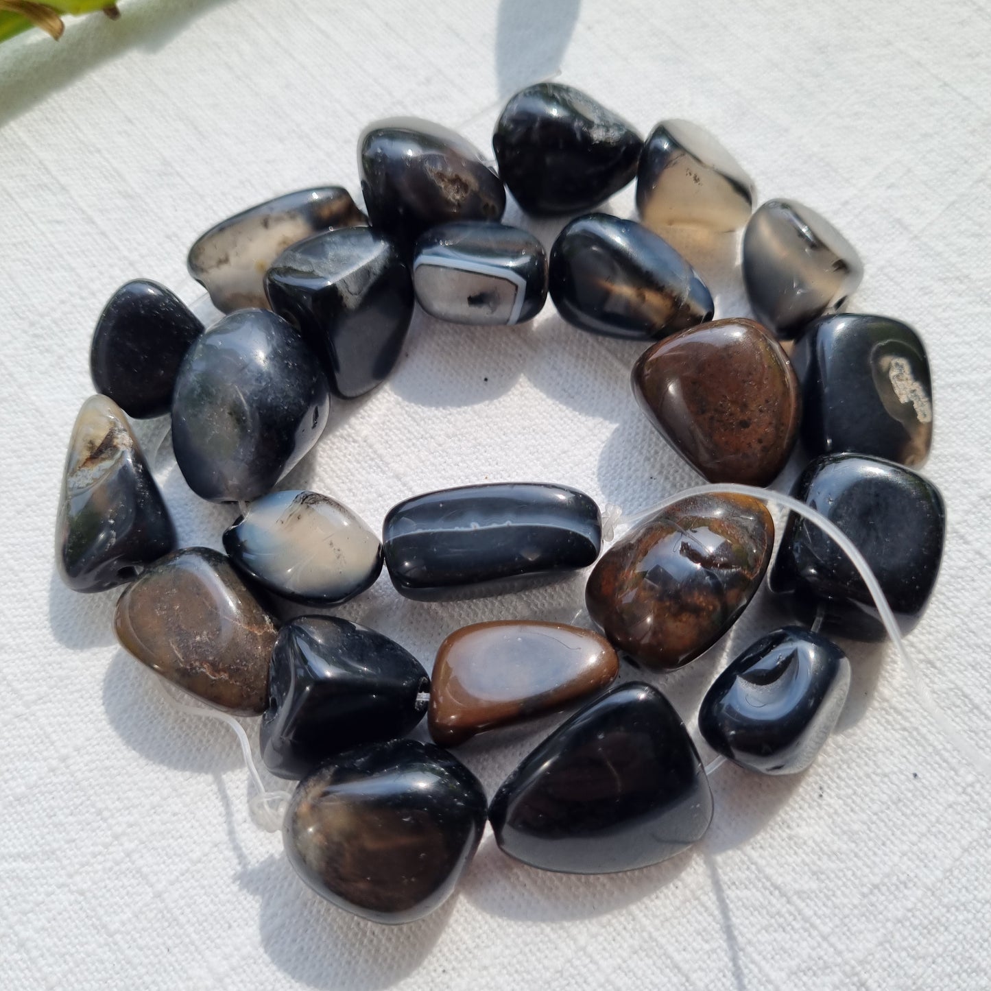 Black Agate Beads - 13-20mm - Sparrow and Fox